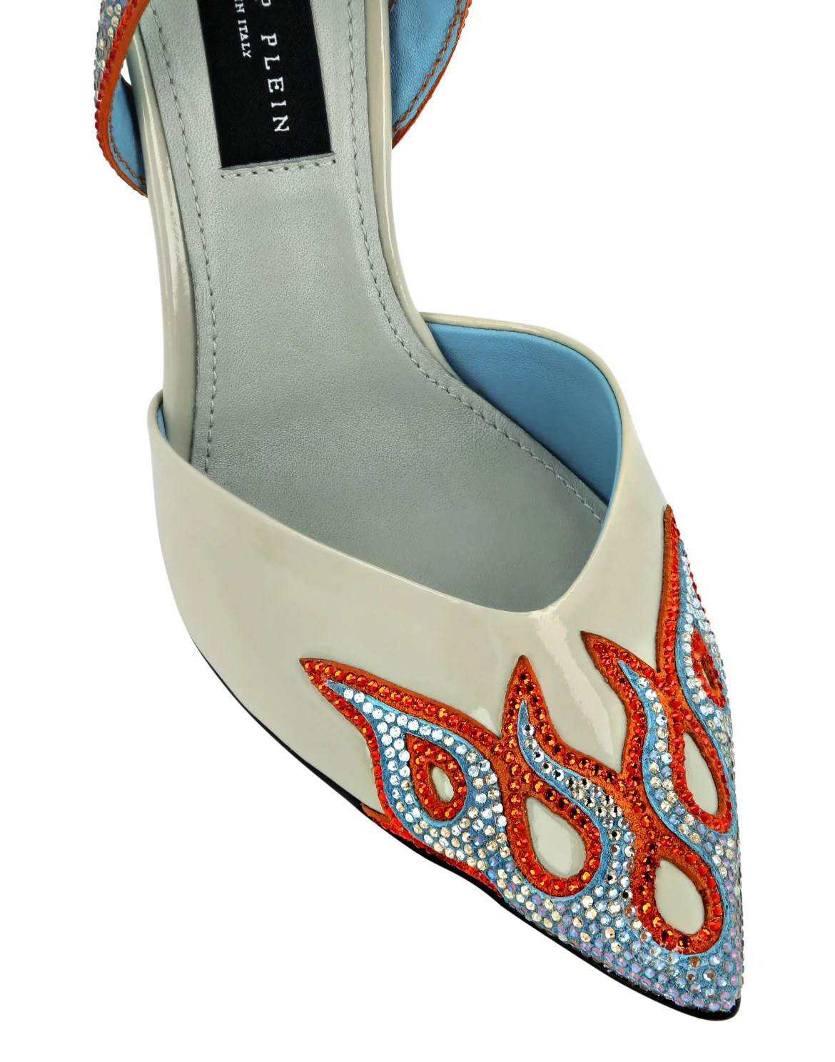 Leather Slingback High Heels 12 Flame, цвет: Бежевый