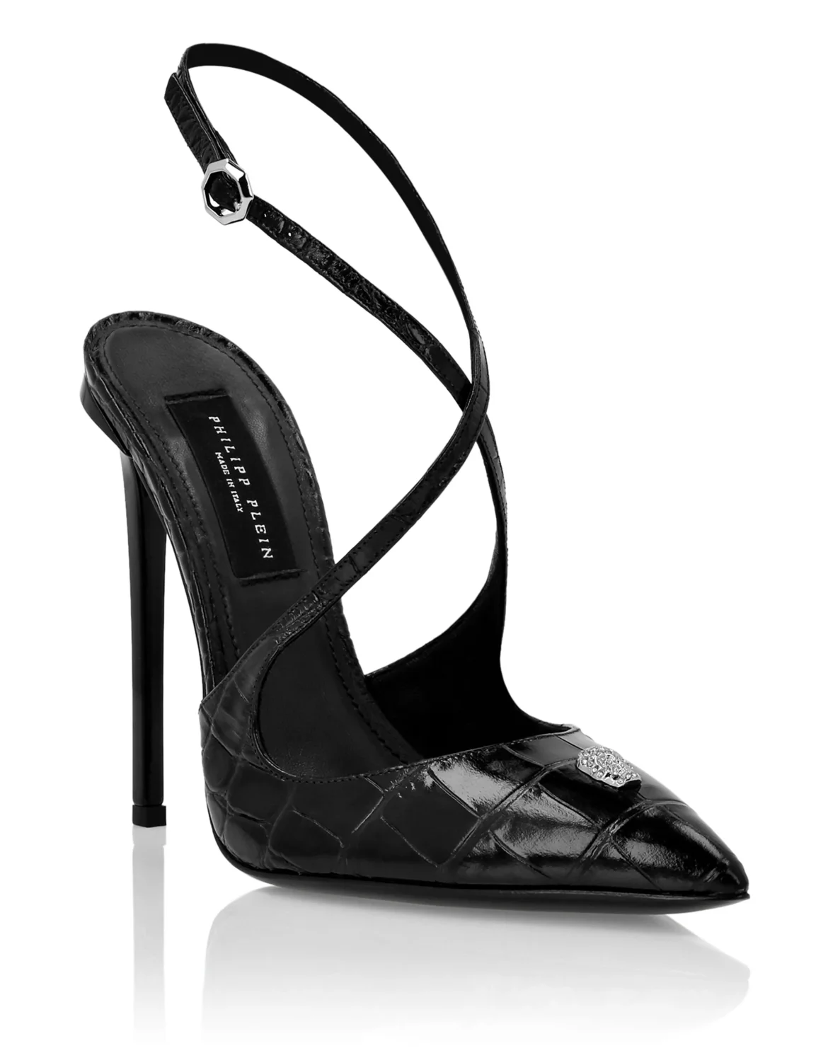 Hi-Heels Crossing Crocco Print, цвет: Черный