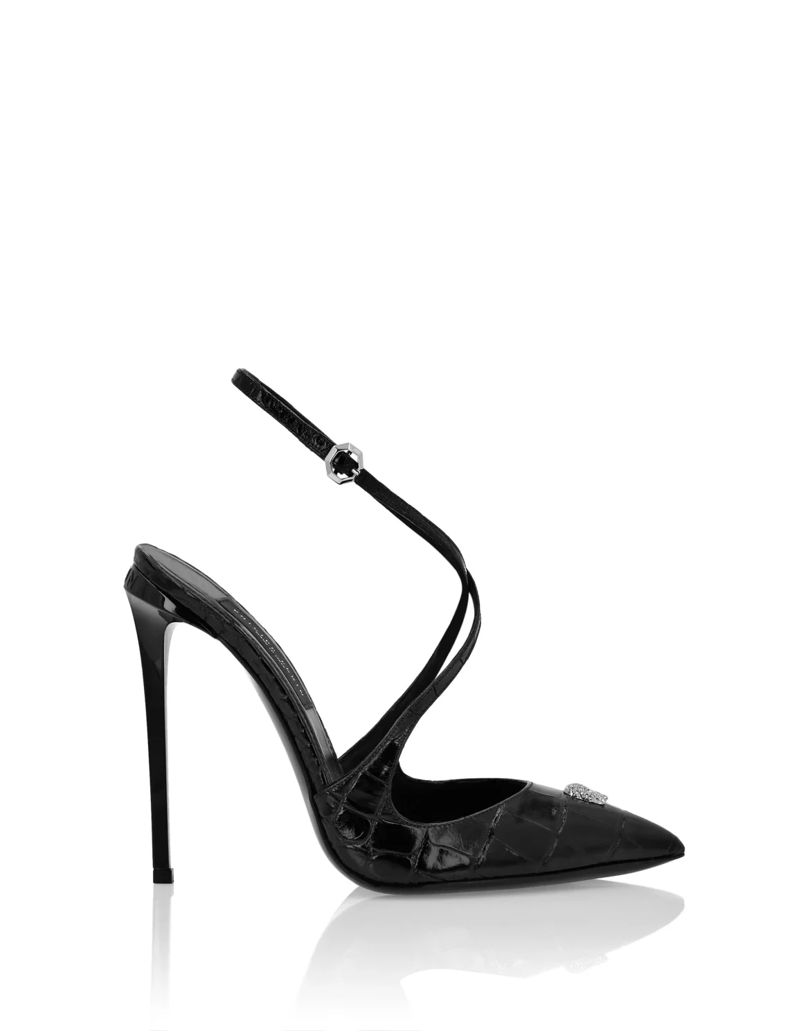 Hi-Heels Crossing Crocco Print, цвет: Черный