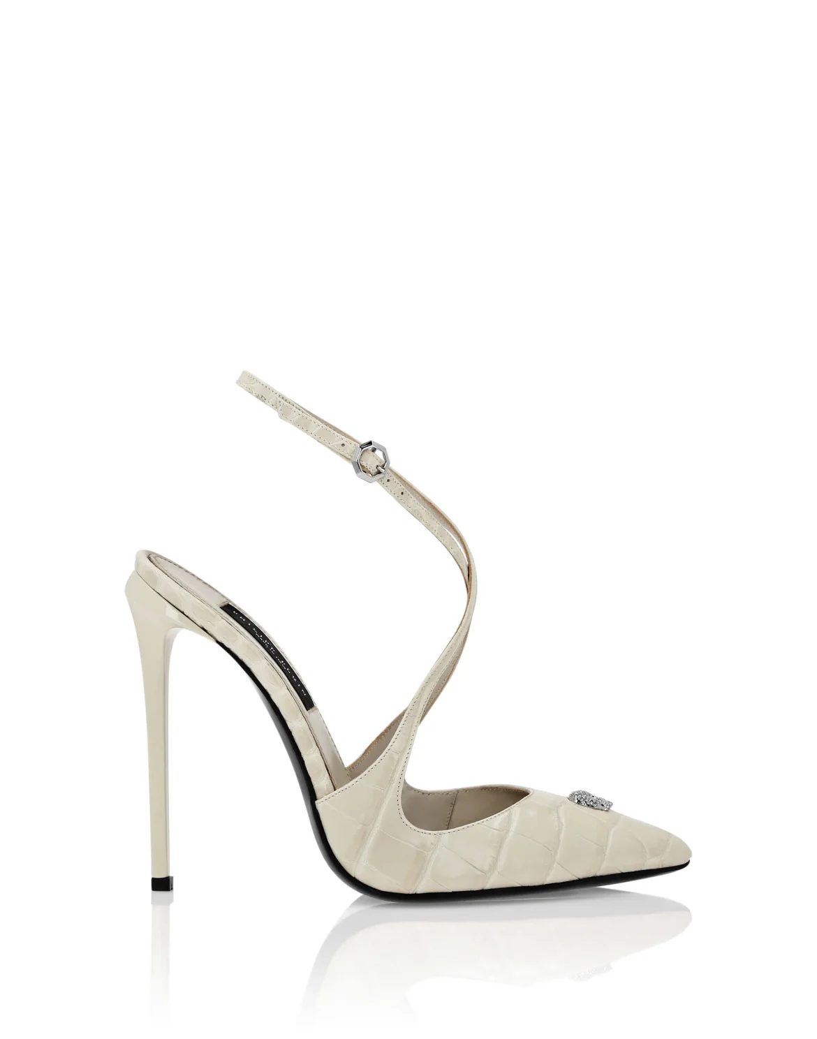 Hi-Heels Crossing Crocco Print, цвет: Бежевый