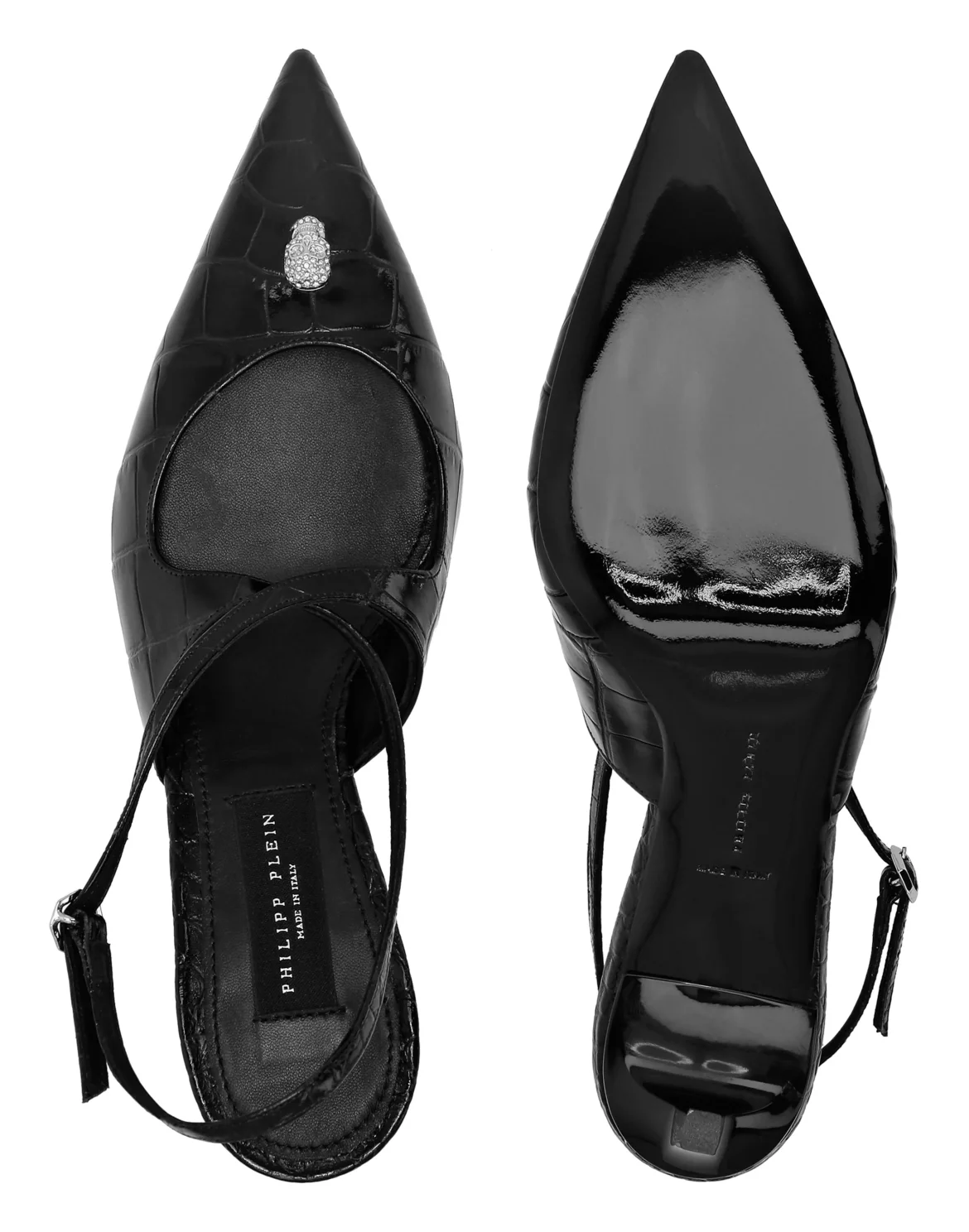 Slingbacks Crossing Crocco Print, цвет: Черный