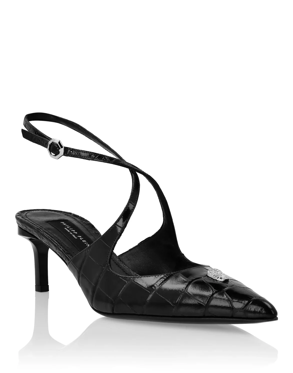 Slingbacks Crossing Crocco Print, цвет: Черный