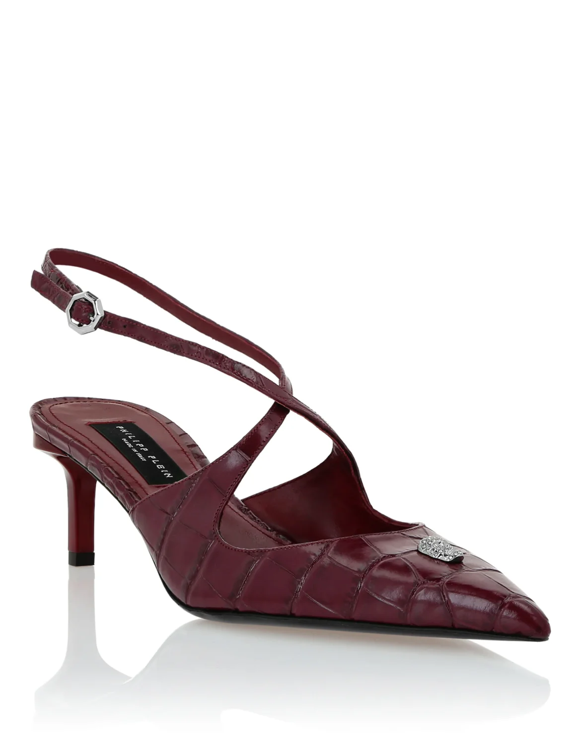Slingbacks Crossing Crocco Print, цвет: Красный
