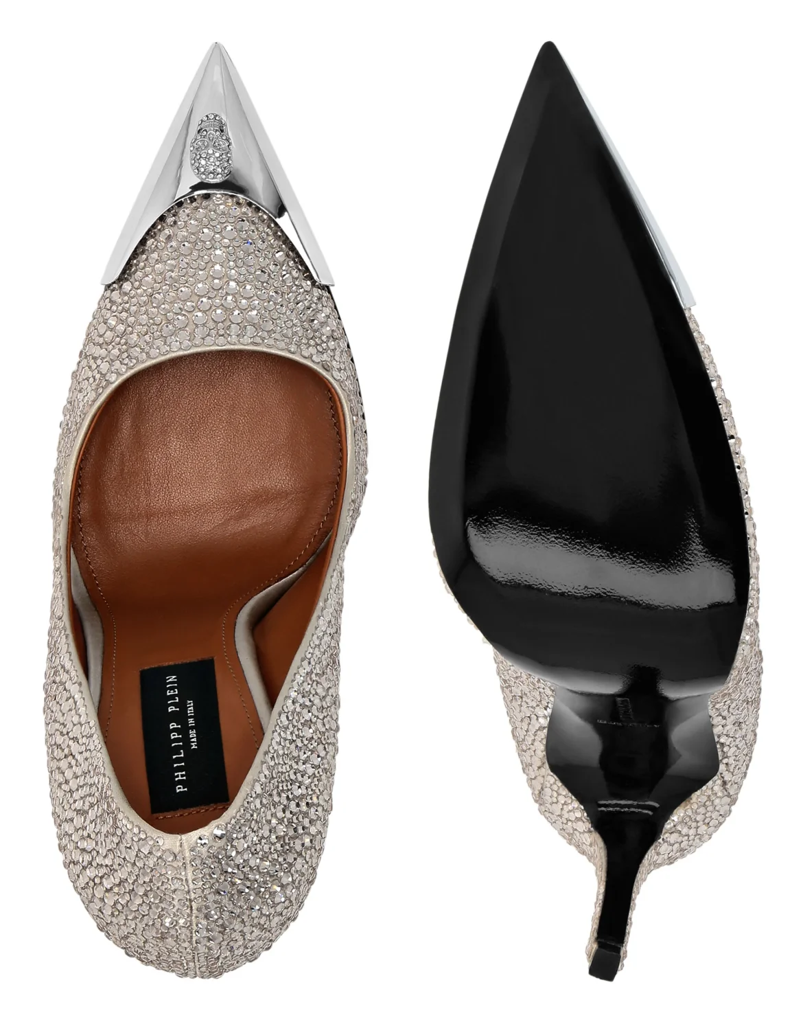 Satin Hi-Heels Mix Strass, цвет: Бежевый
