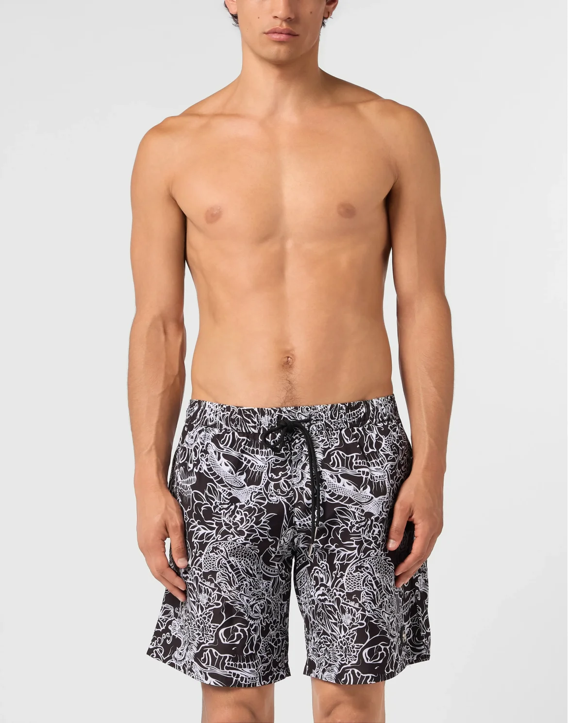 Swimming Shorts Skull All-Over, цвет: Черный