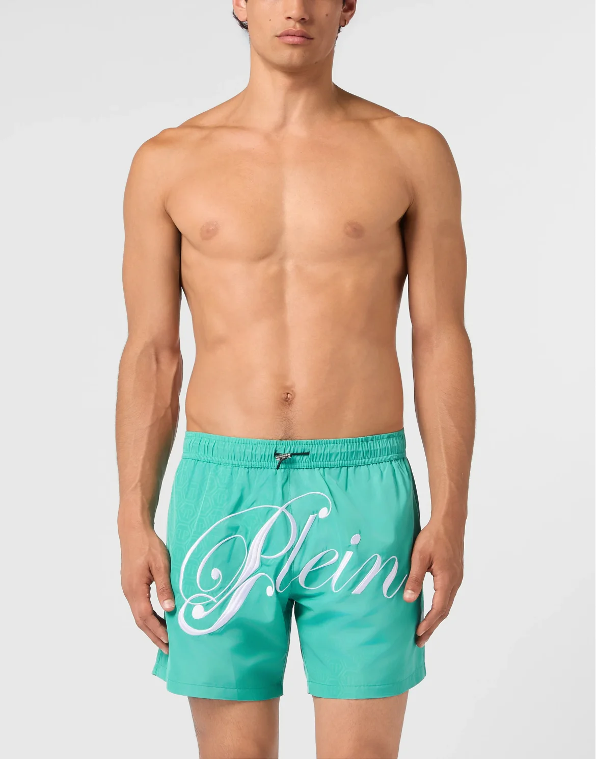 Swimming Shorts Monogram Signature, цвет: Зеленый
