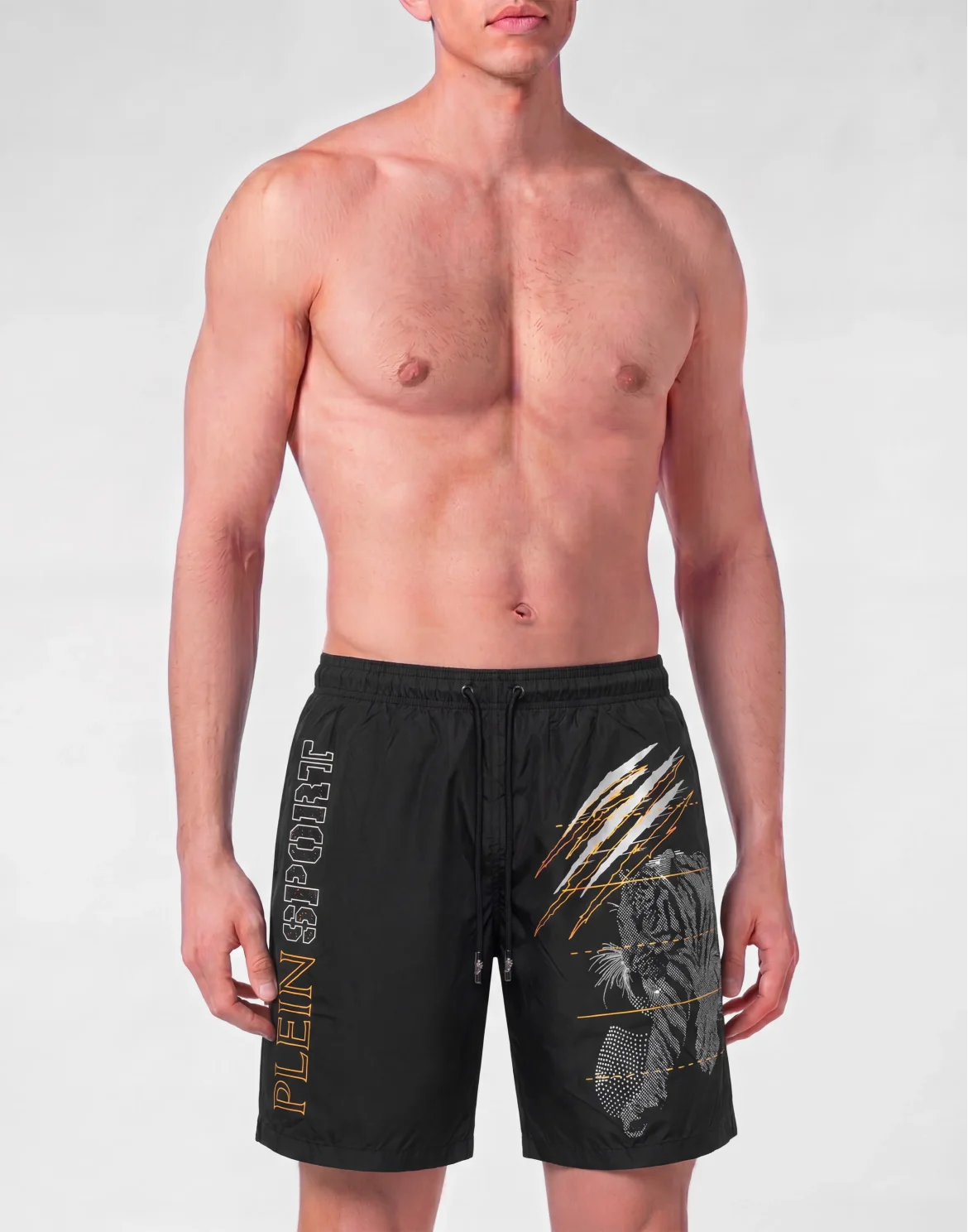 Swimming Long Shorts Gold Tiger, цвет: Черный