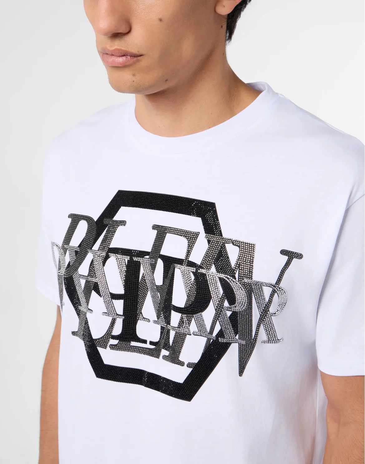 Round Neck T-Shirt Logo Stones, цвет: Белый