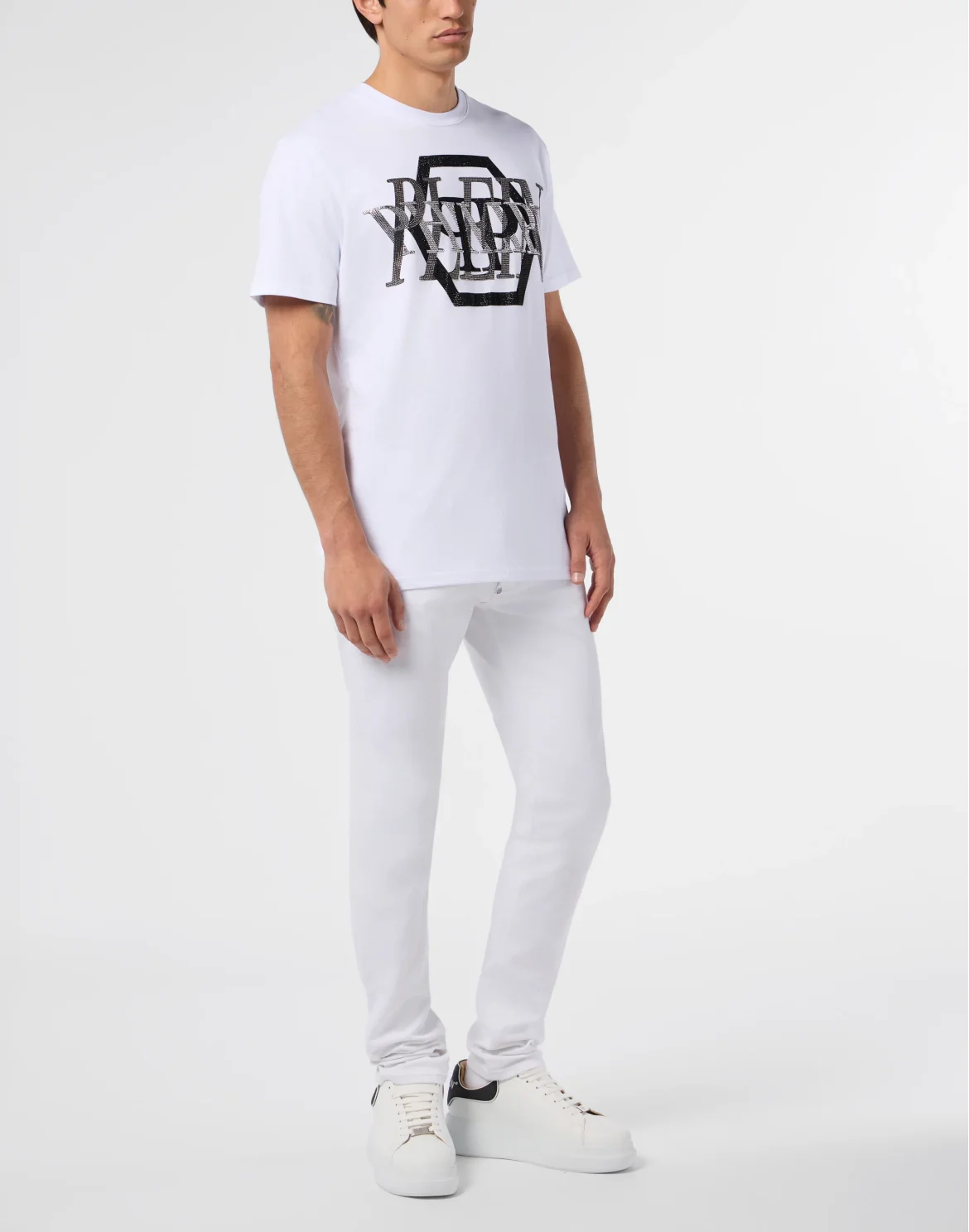 Round Neck T-Shirt Logo Stones, цвет: Белый