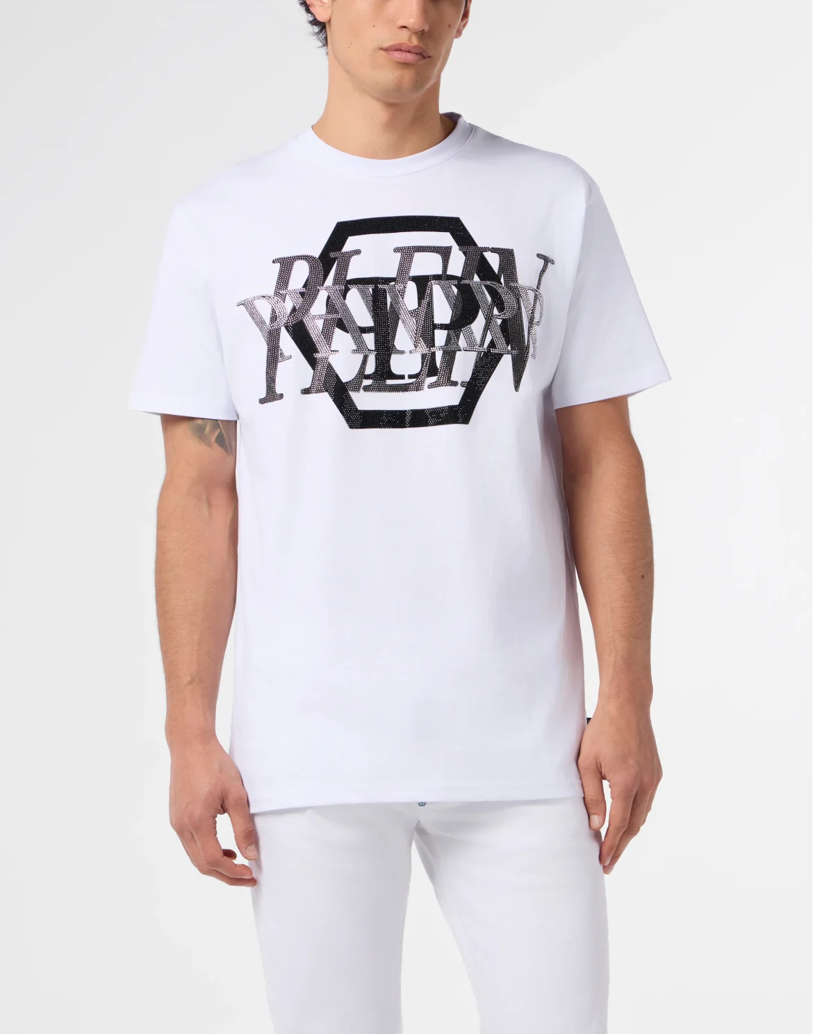 Round Neck T-Shirt Logo Stones, цвет: Белый