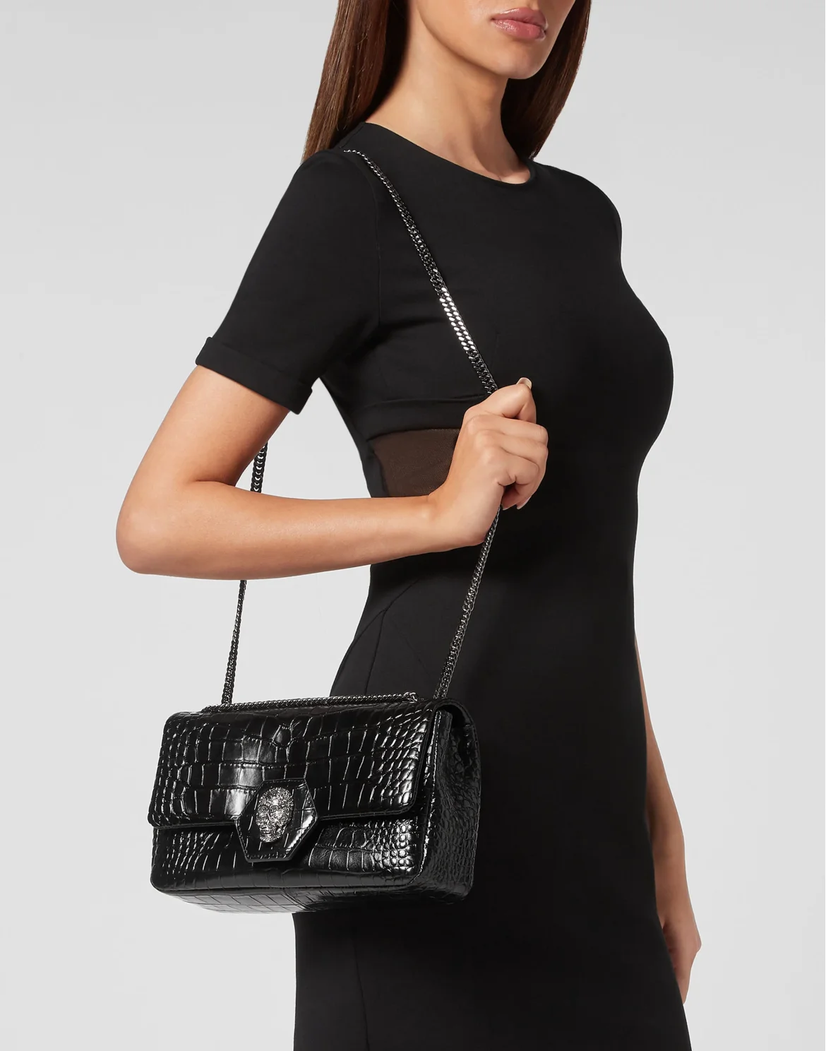 Shoulder Bag Crystal Skull, цвет: Черный