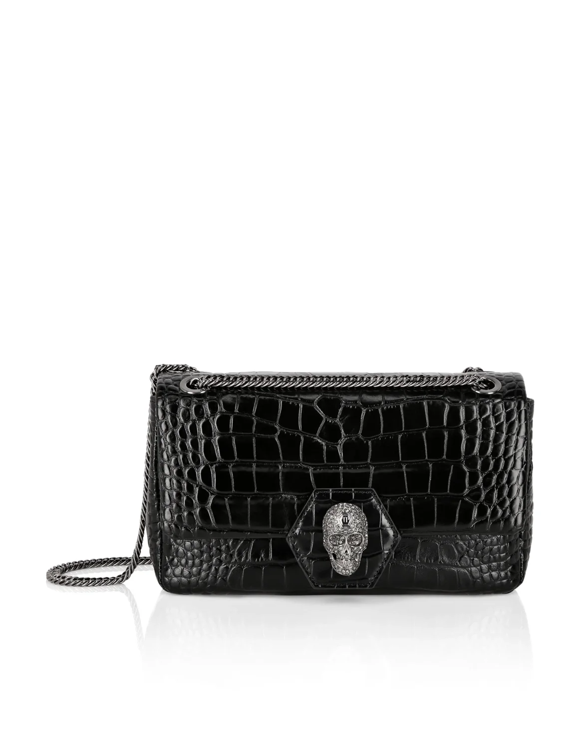 Shoulder Bag Crystal Skull, цвет: Черный