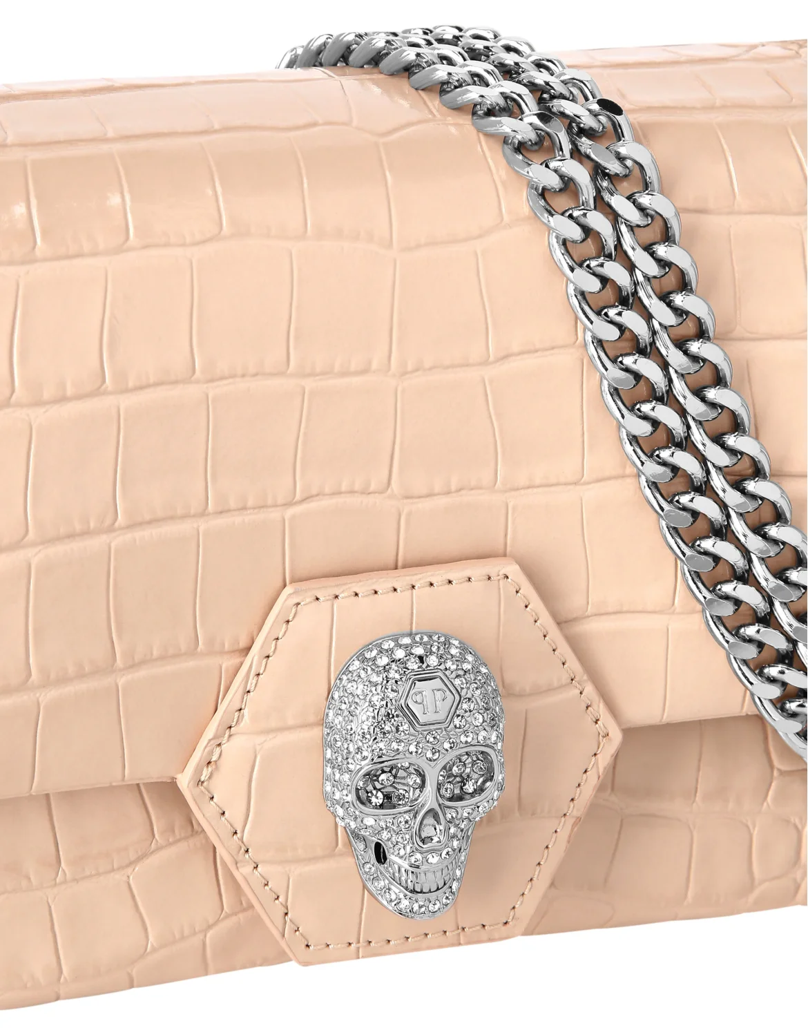 Shoulder Bag Crystal Skull, цвет: Розовый