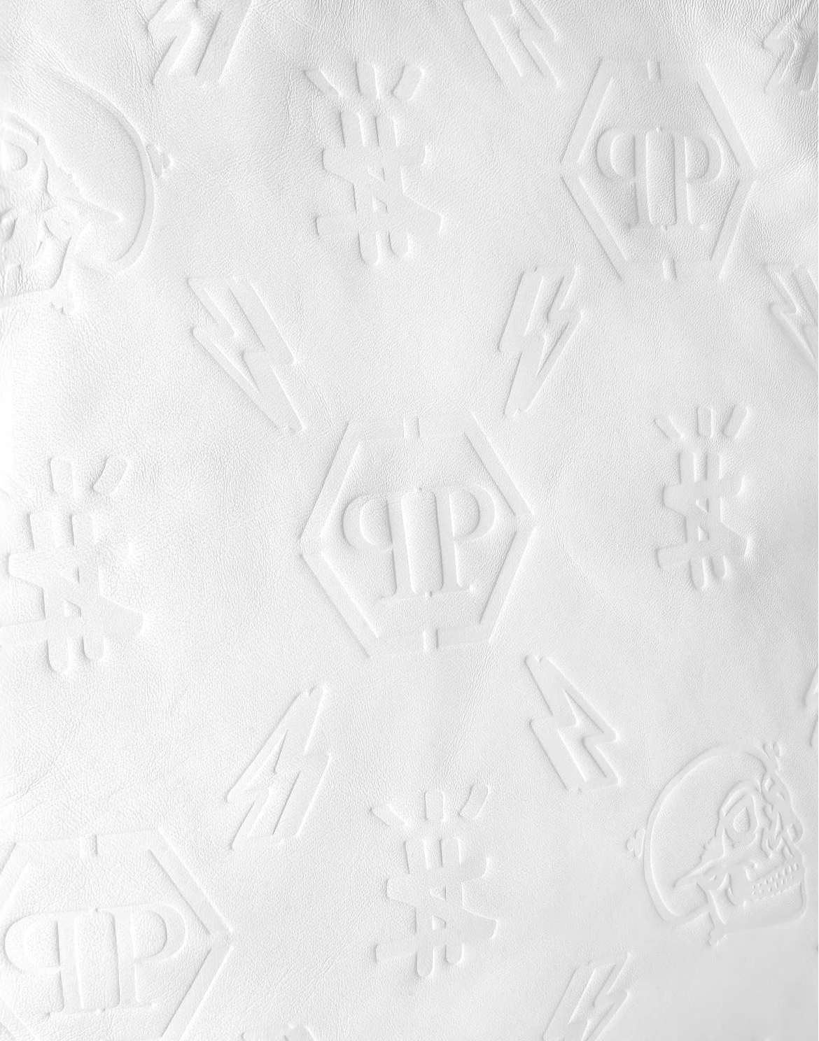 Leather Handle bag maxi Embossed Monogram, цвет: Белый