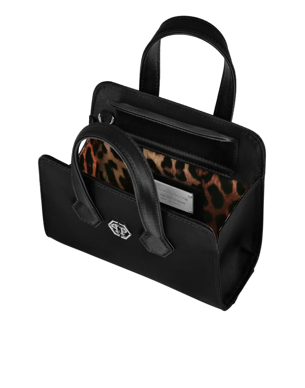 Satin Handle bag Iconic Plein, цвет: Черный