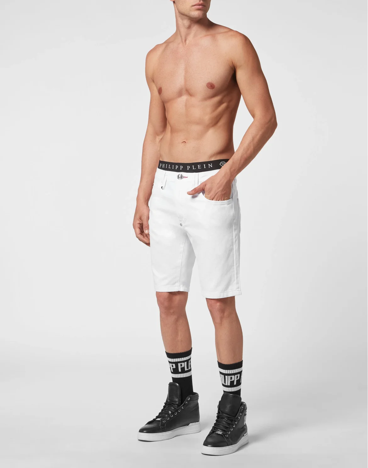 Denim Shorts, цвет: Белый