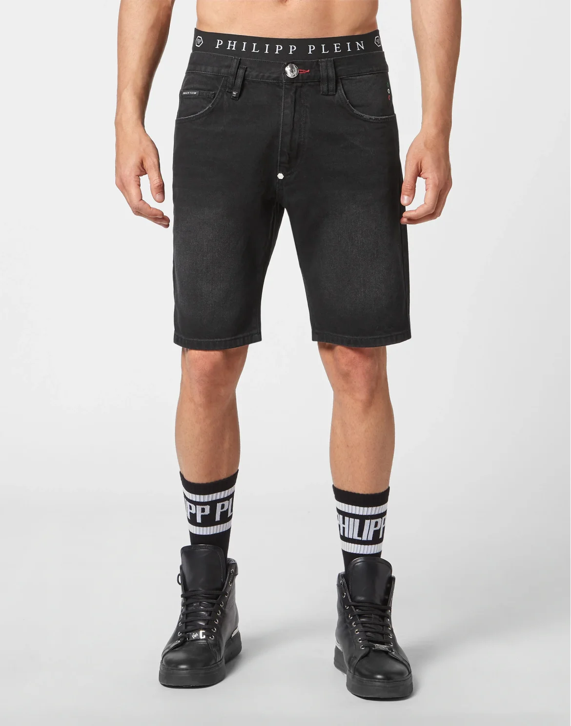 Denim Shorts, цвет: Черный