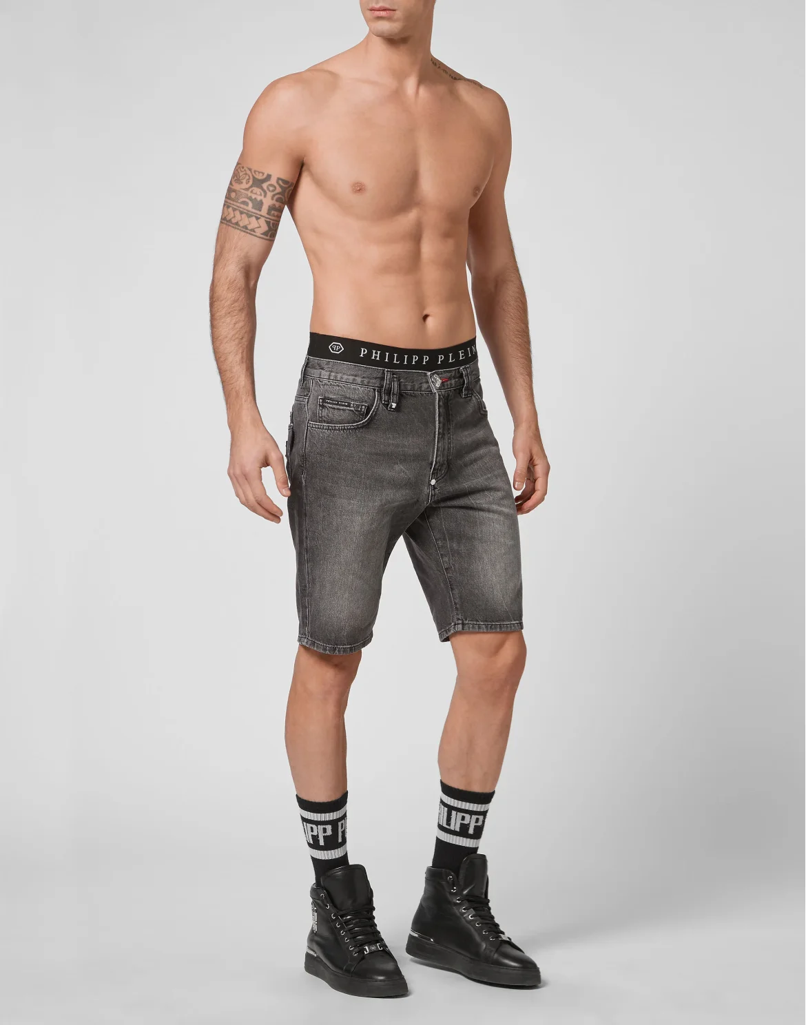 Denim Shorts, цвет: Серый