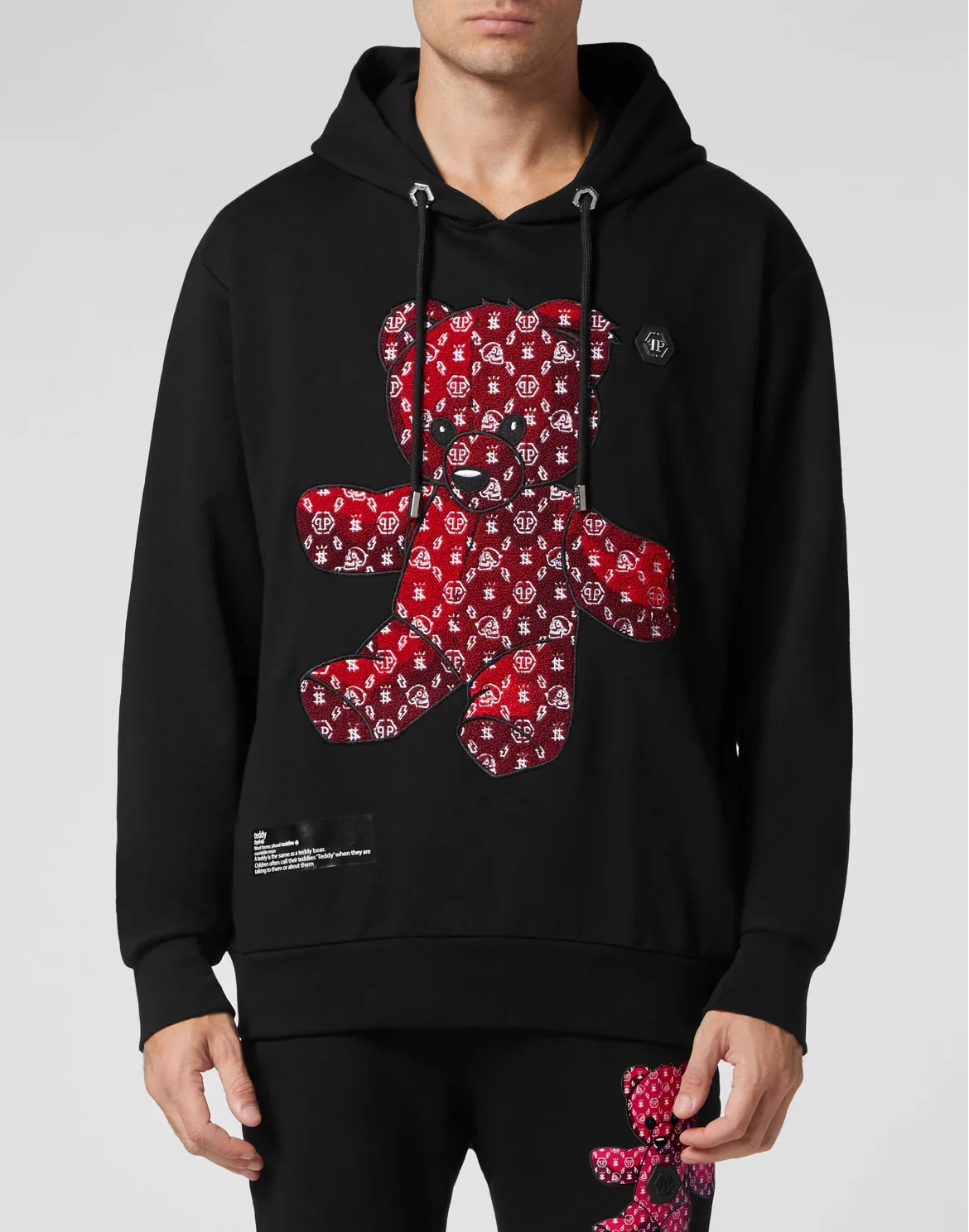 Hoodie sweatshirt Teddy Bear, цвет: Черный