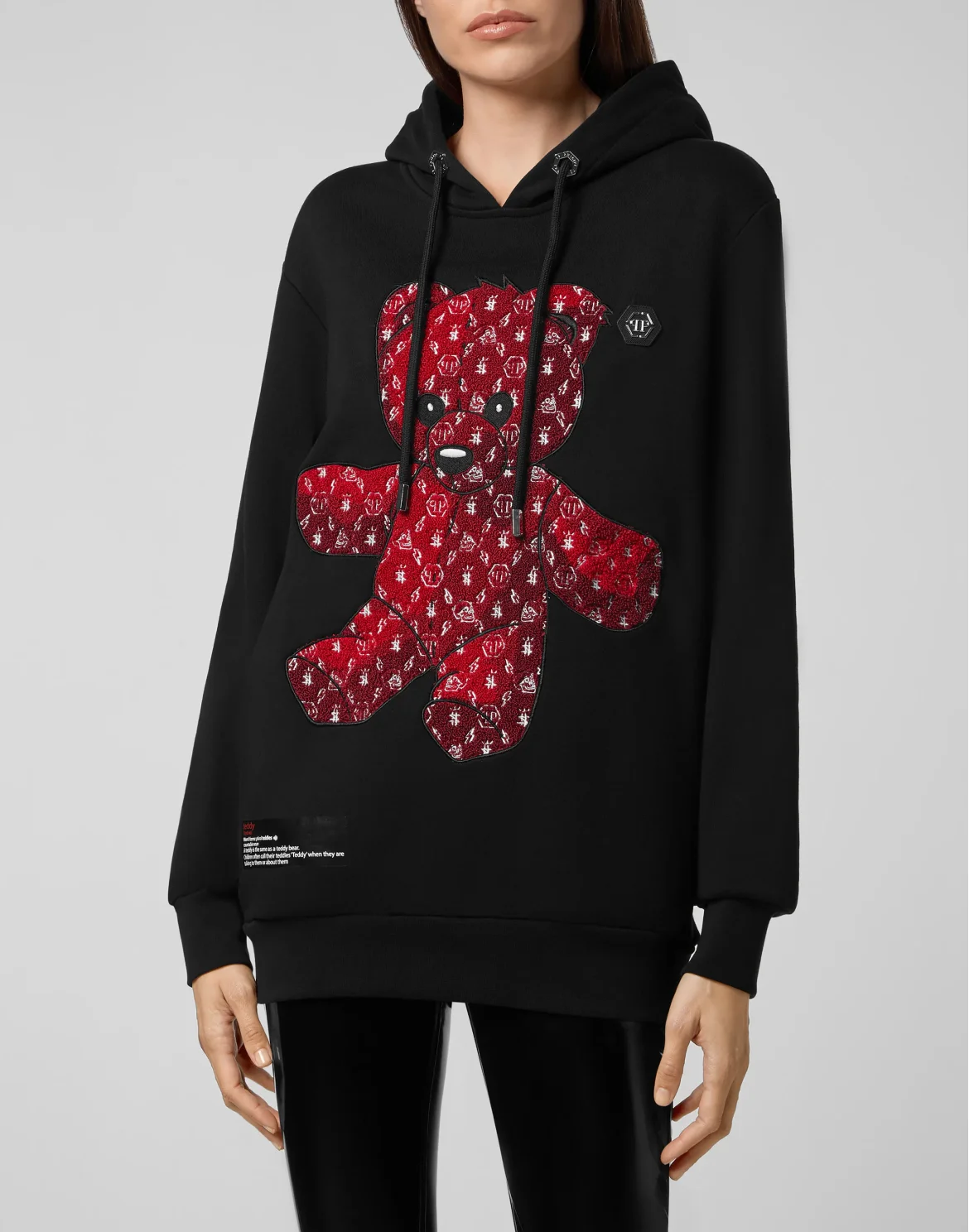 Hoodie sweatshirt Teddy Bear, цвет: Черный