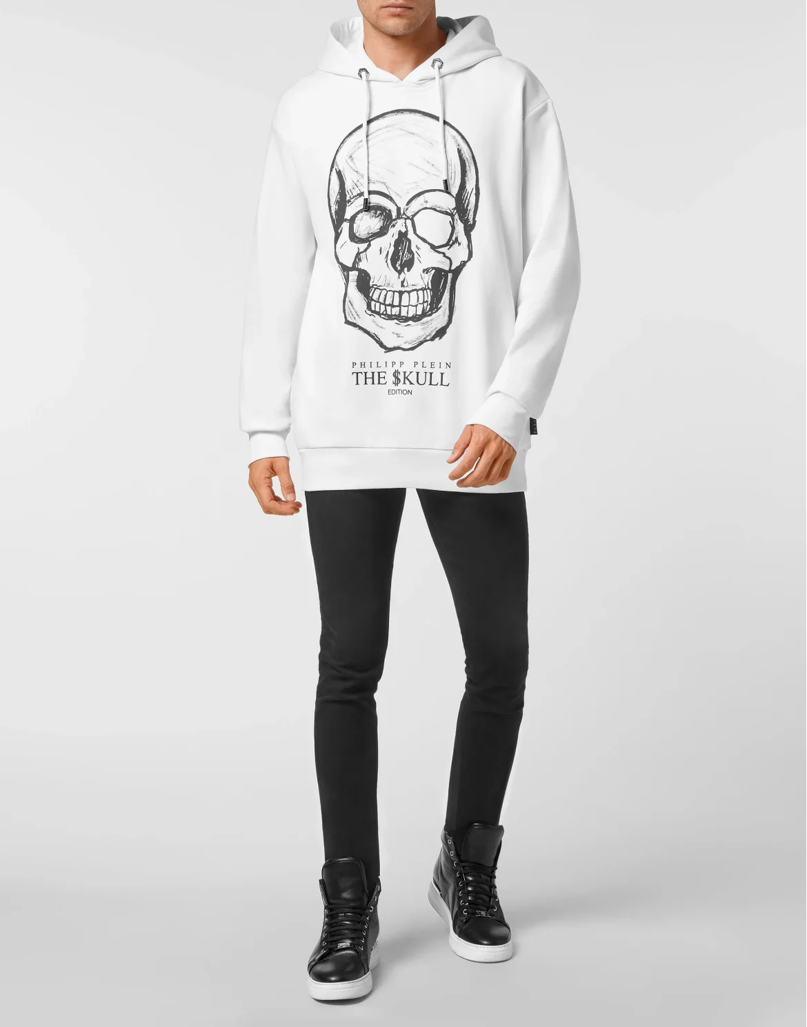 Hoodie sweatshirt print Skull, цвет: Белый