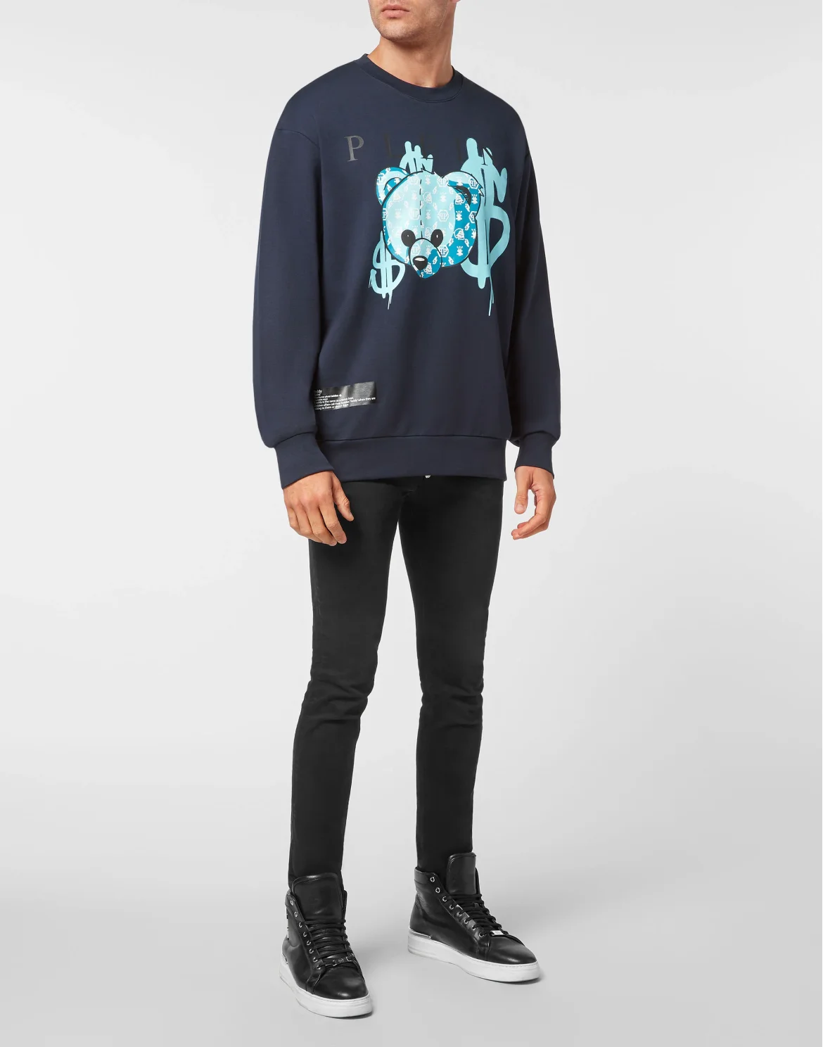 Sweatshirt LS Teddy Bear, цвет: Синий
