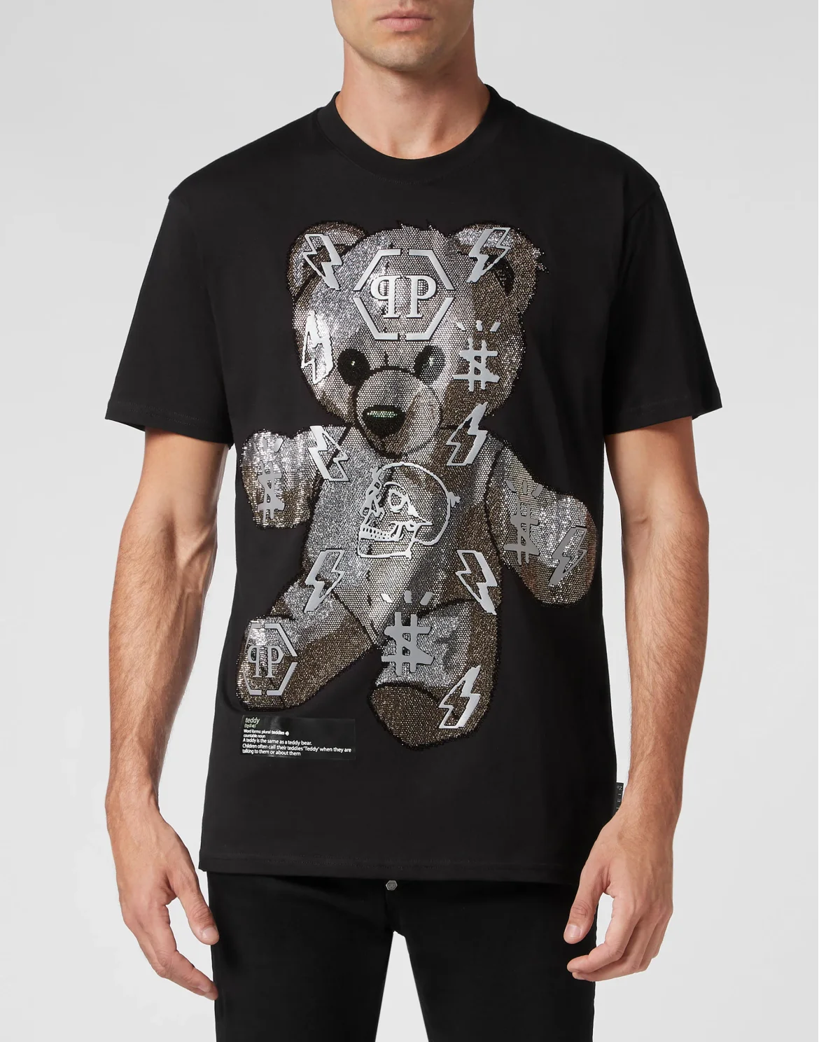 T-shirt Round Neck SS Teddy Bear, цвет: Черный