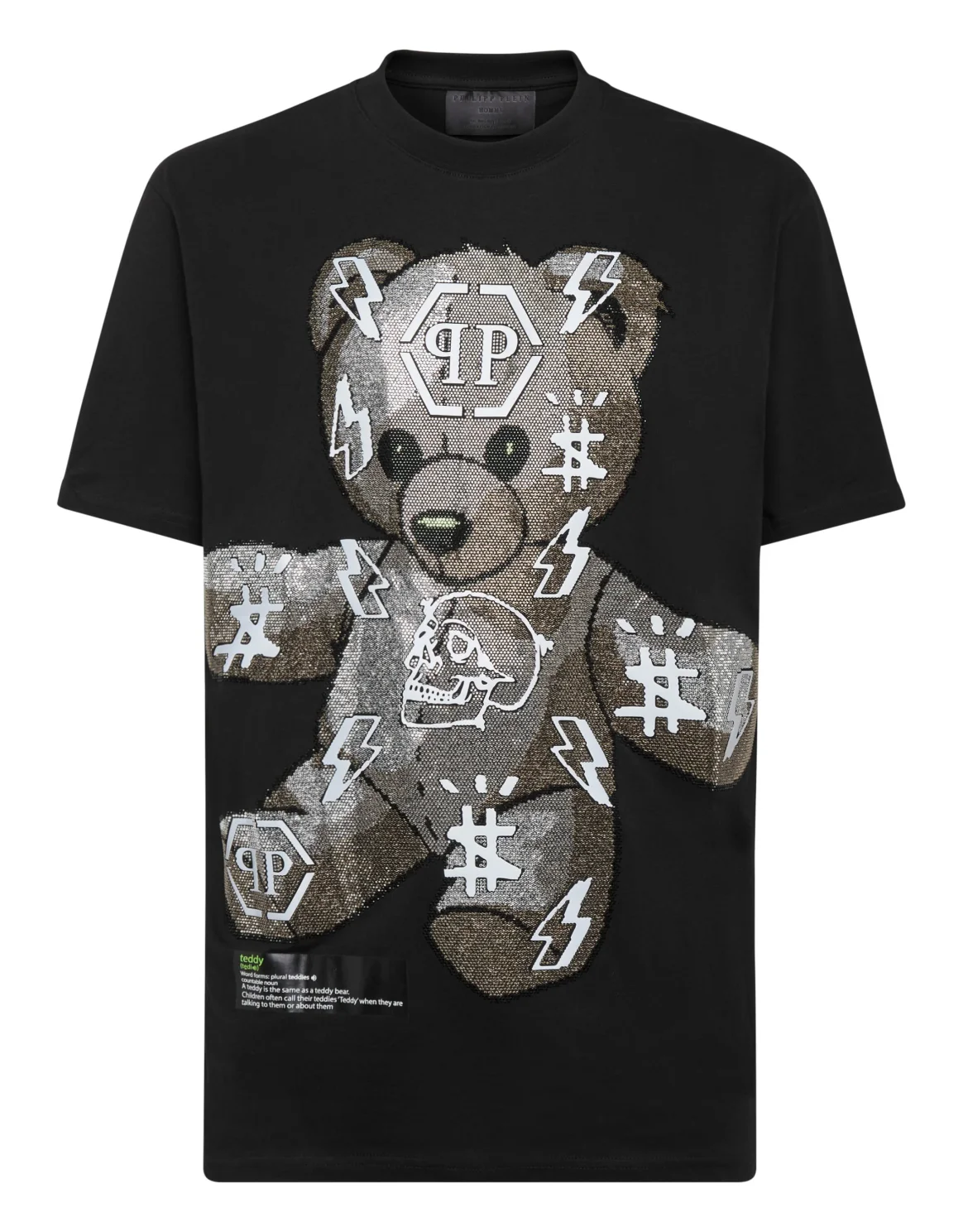 T-shirt Round Neck SS Teddy Bear, цвет: Черный