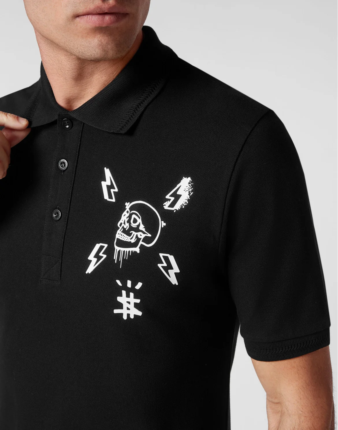 Polo shirt SS Skull, цвет: Черный