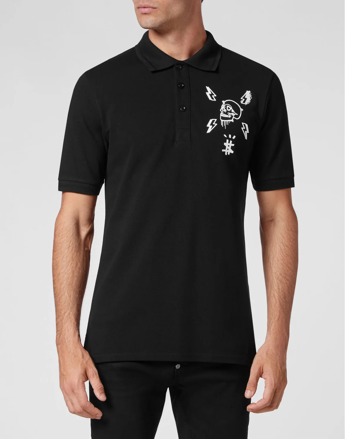 Polo shirt SS Skull, цвет: Черный