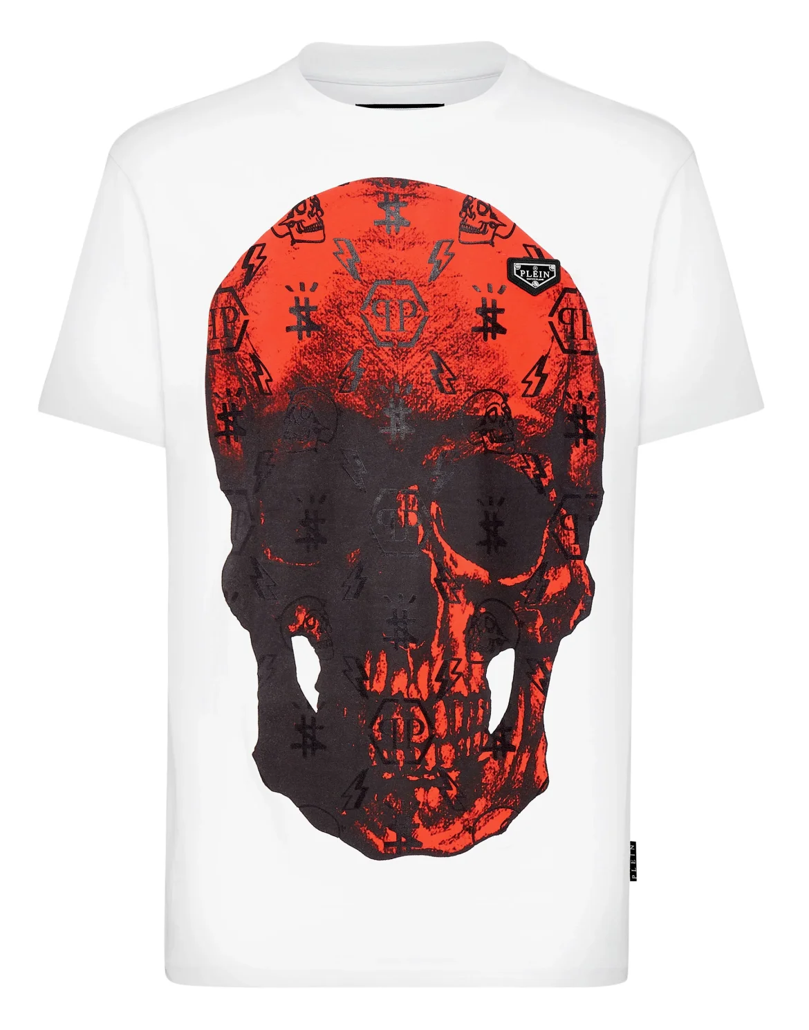 T-shirt Round Neck SS print Skull, цвет: Белый