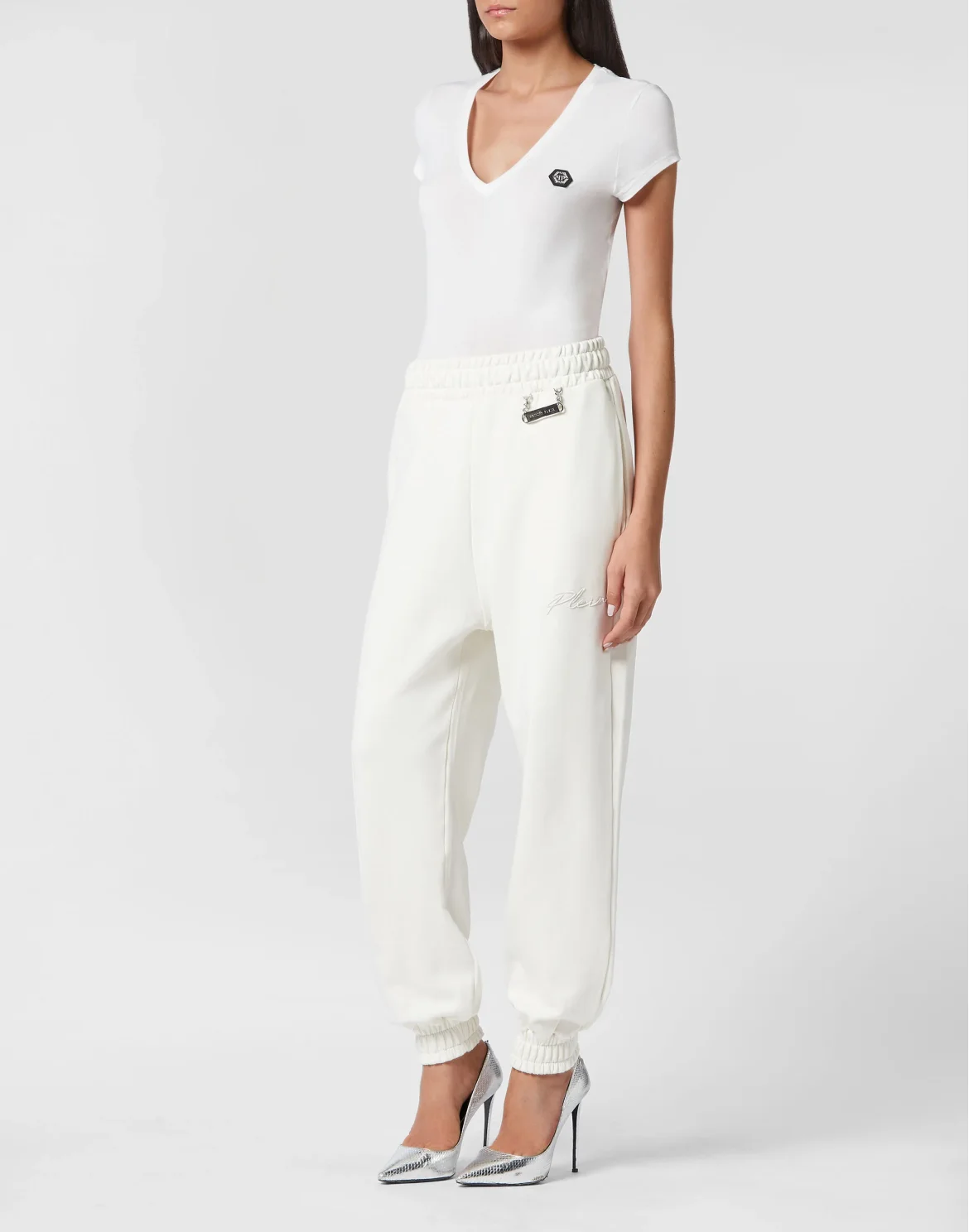 Leisurewear Trousers Embroidery Signature, цвет: Бежевый