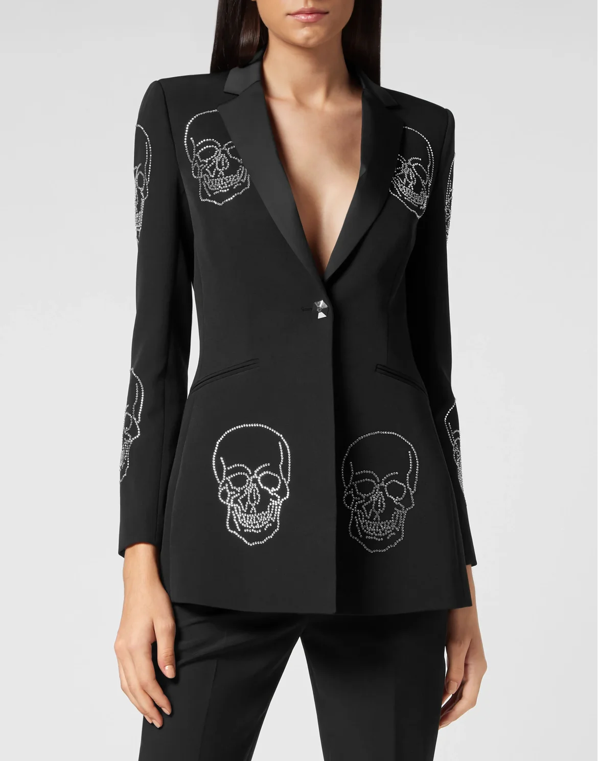 Coat Long Skull, цвет: Черный
