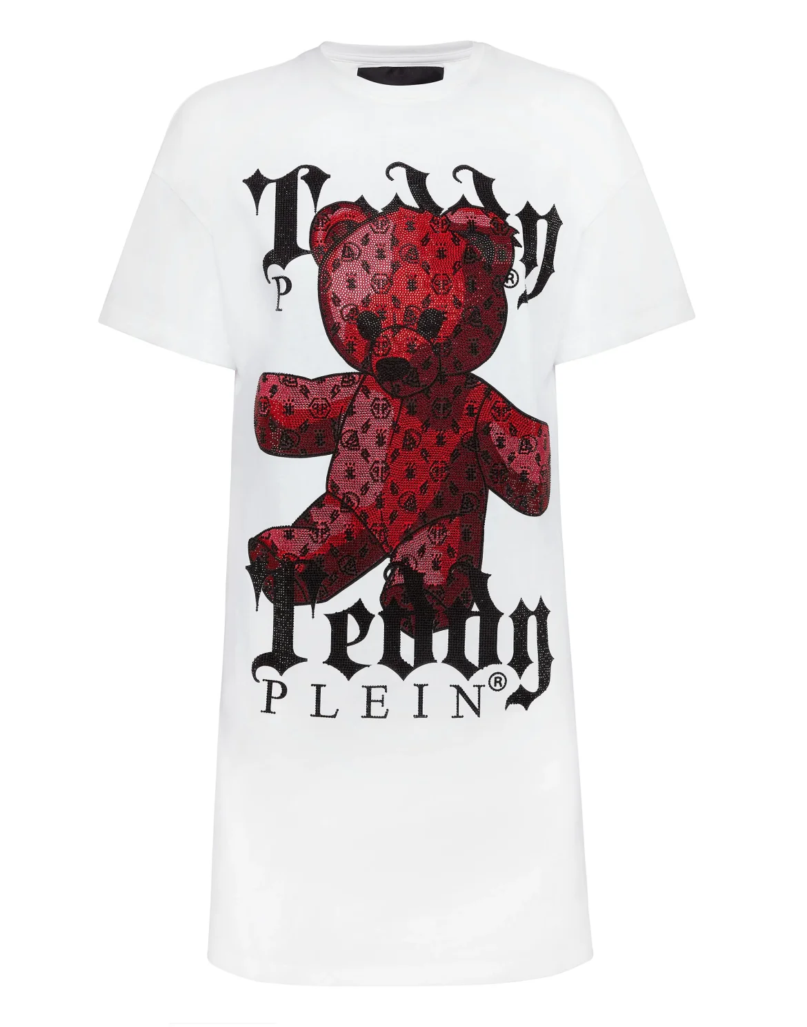 T-Shirt Short Dresses Monogram Teddy Bear, цвет: Белый