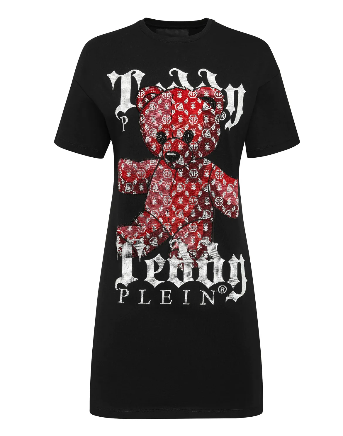 T-Shirt Short Dresses Monogram Teddy Bear, цвет: Черный