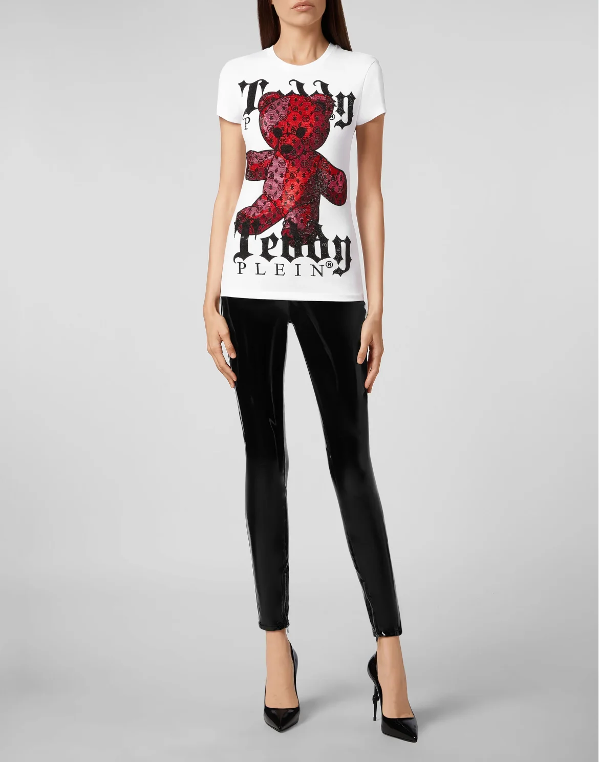 T-shirt Round Neck SS Monogram Teddy Bear, цвет: Белый