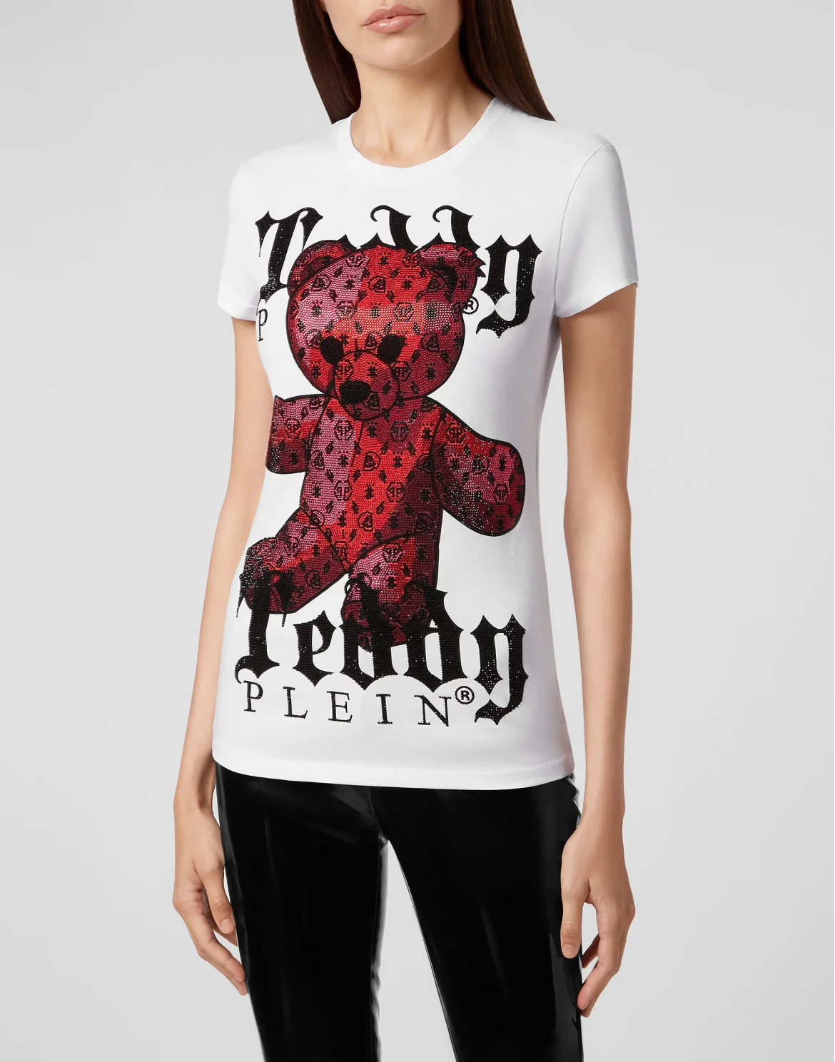 T-shirt Round Neck SS Monogram Teddy Bear, цвет: Белый