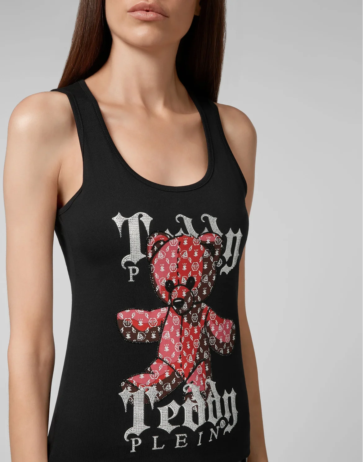 Tank top Monogram Teddy Bear, цвет: Черный