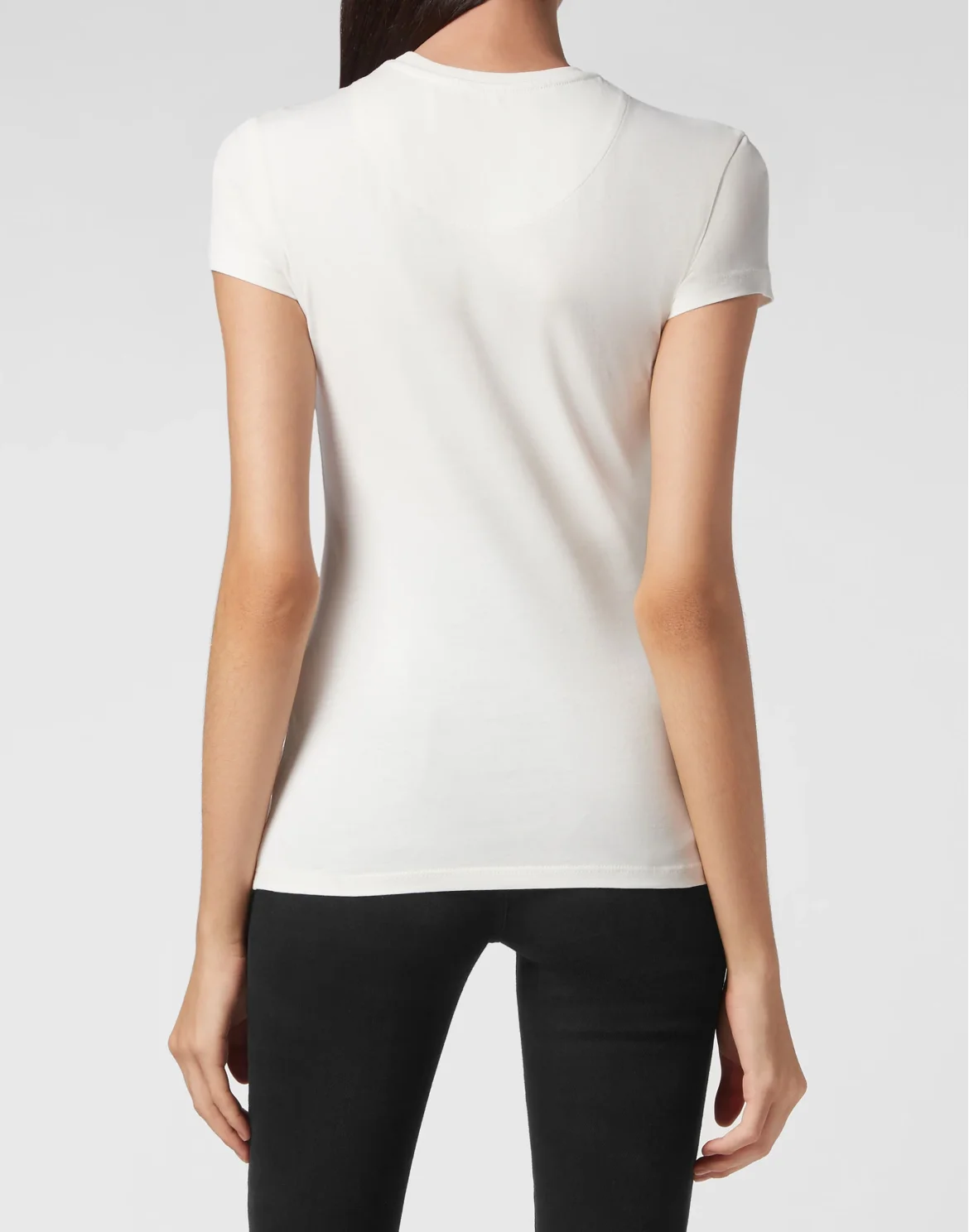 Satin T-shirt Round Neck SS Embroidery Signature, цвет: Бежевый