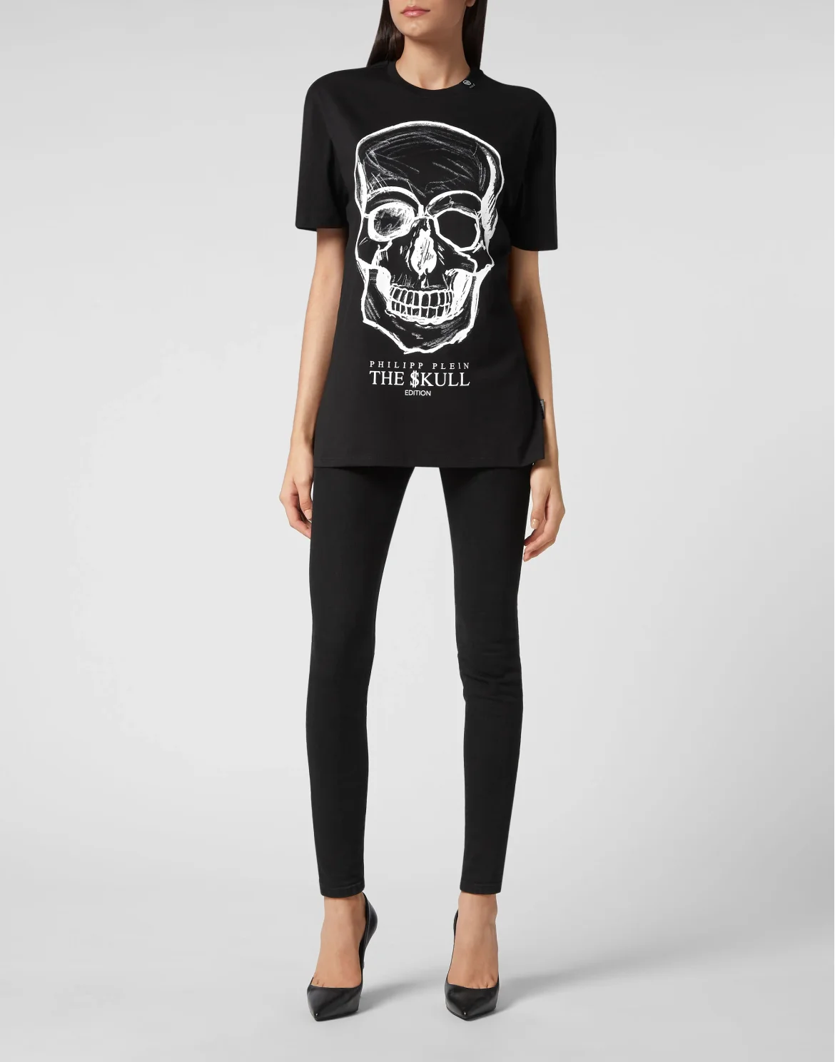 T-shirt Round Neck SS print Skull, цвет: Черный