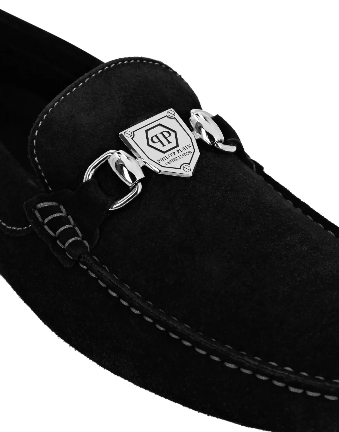 Suede Moccasin Philipp Plein TM, цвет: Черный