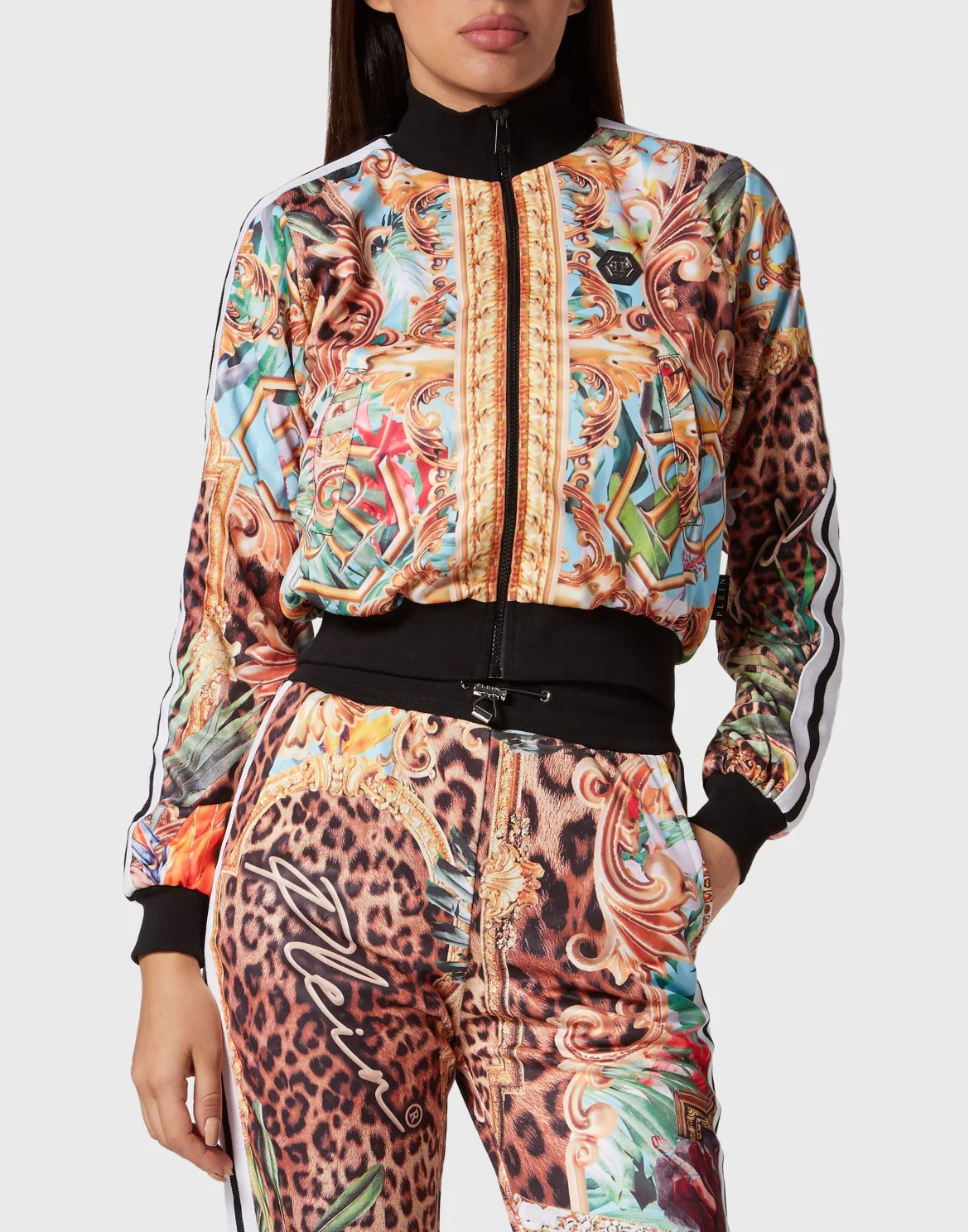 Tracksuit Top/Trousers Baroque Flowers, цвет: Мультиколор