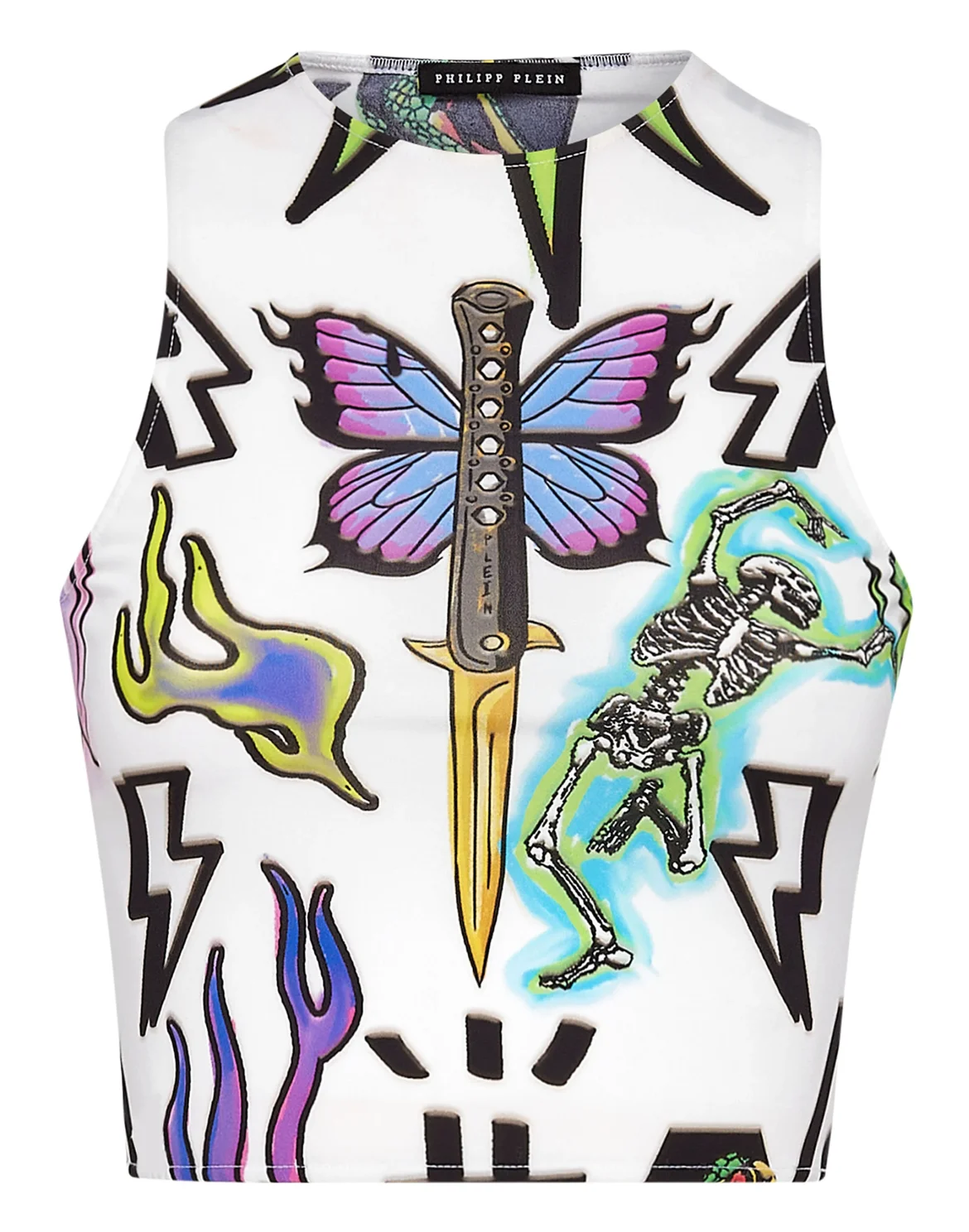 Crop Top Tattoo Monogram, цвет: Белый