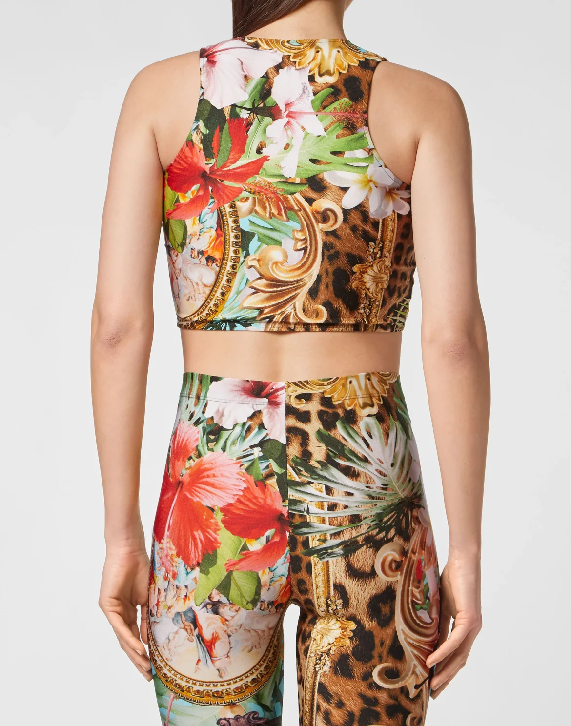 Crop Top Baroque Flowers, цвет: Мультиколор