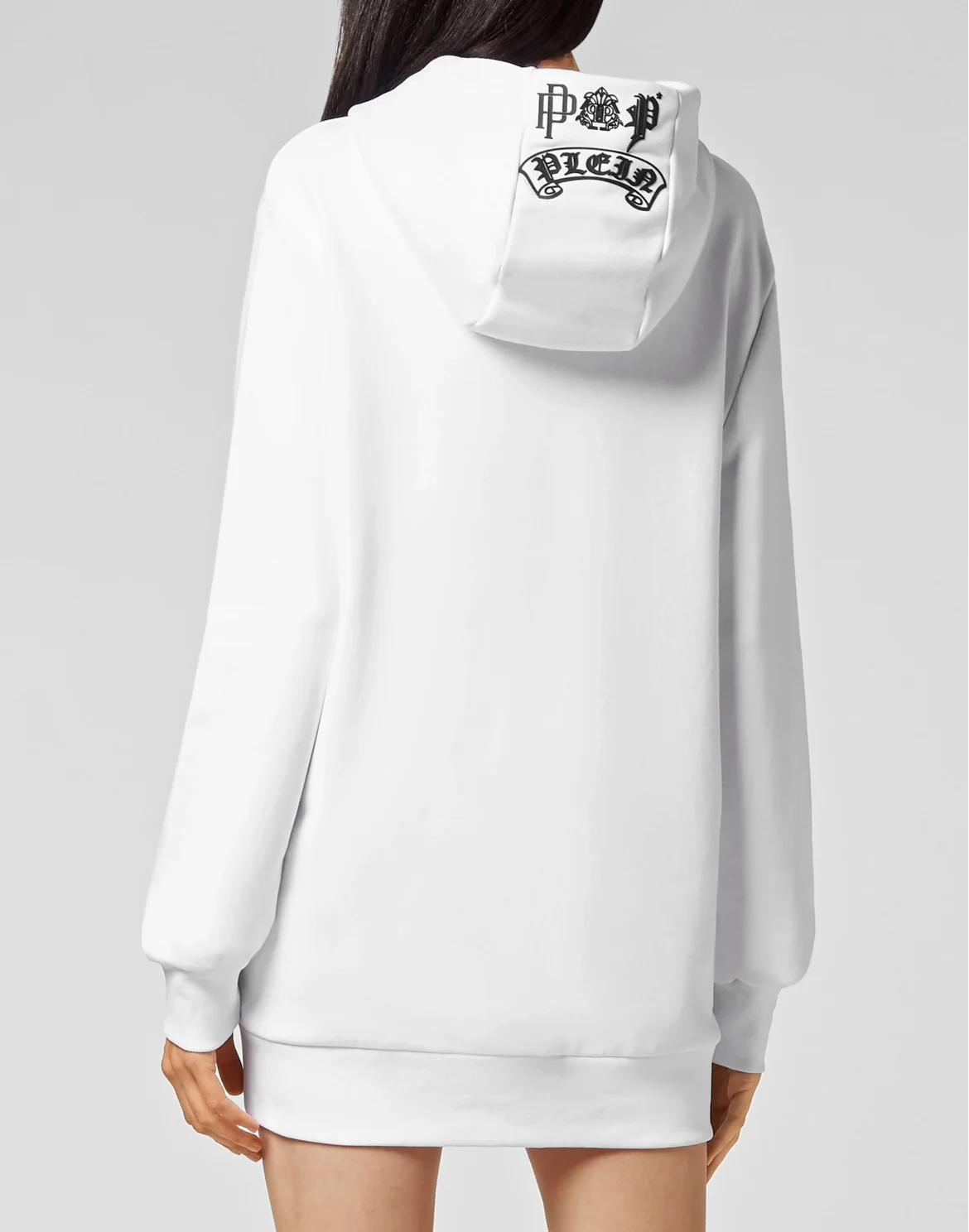 Hoodie sweatshirt Tattoo Skull strass, цвет: Белый