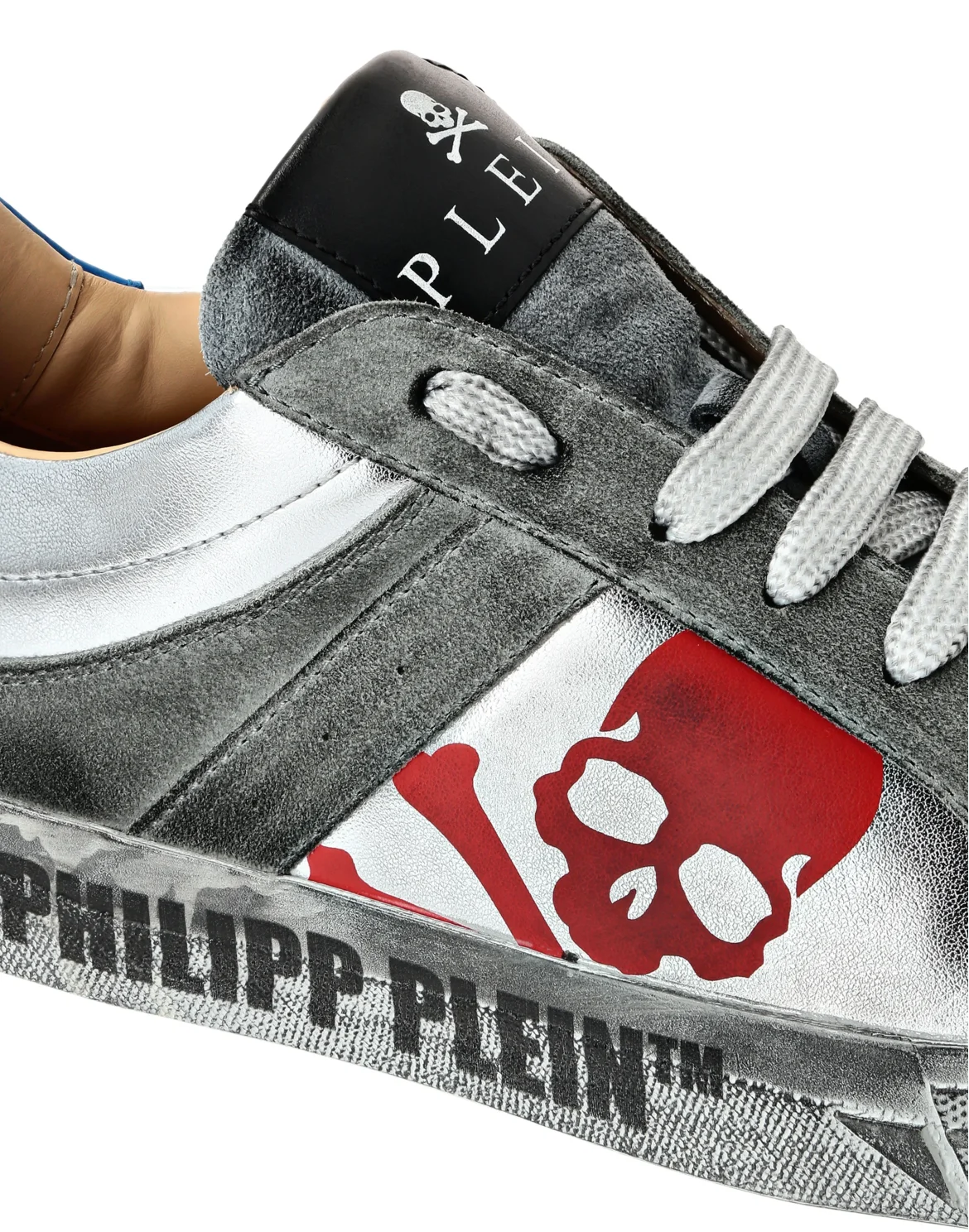Leather Low Top Sneakers Retrokickz TM, цвет: Серебристый