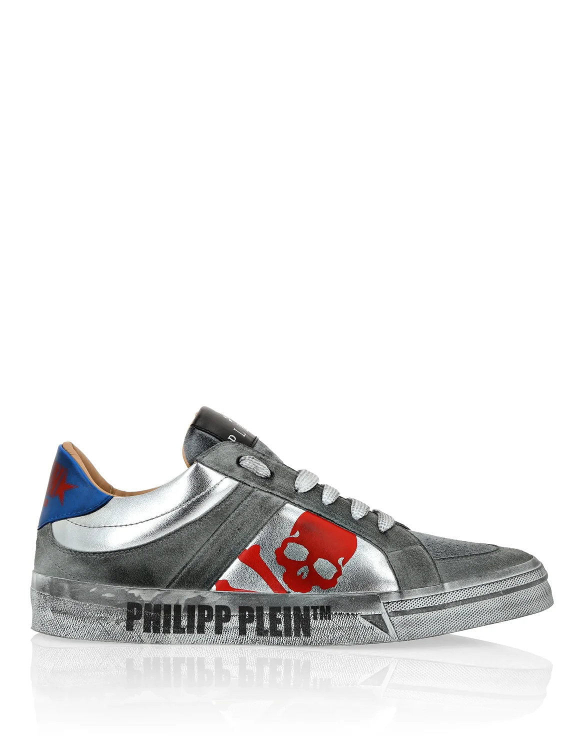 Leather Low Top Sneakers Retrokickz TM, цвет: Серебристый