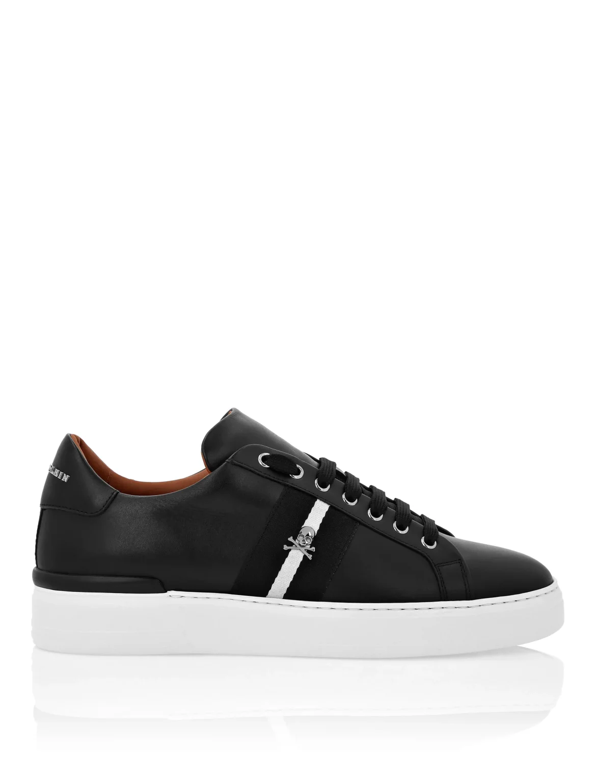 Leather Lo-Top Sneakers Stripes, цвет: Черный