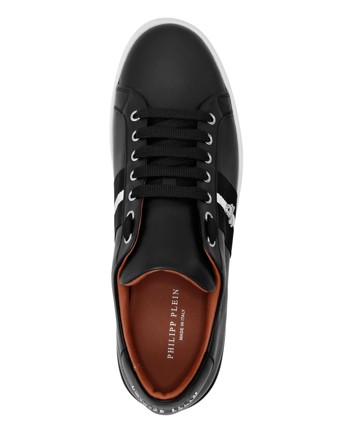 Leather Lo-Top Sneakers Stripes, цвет: Черный