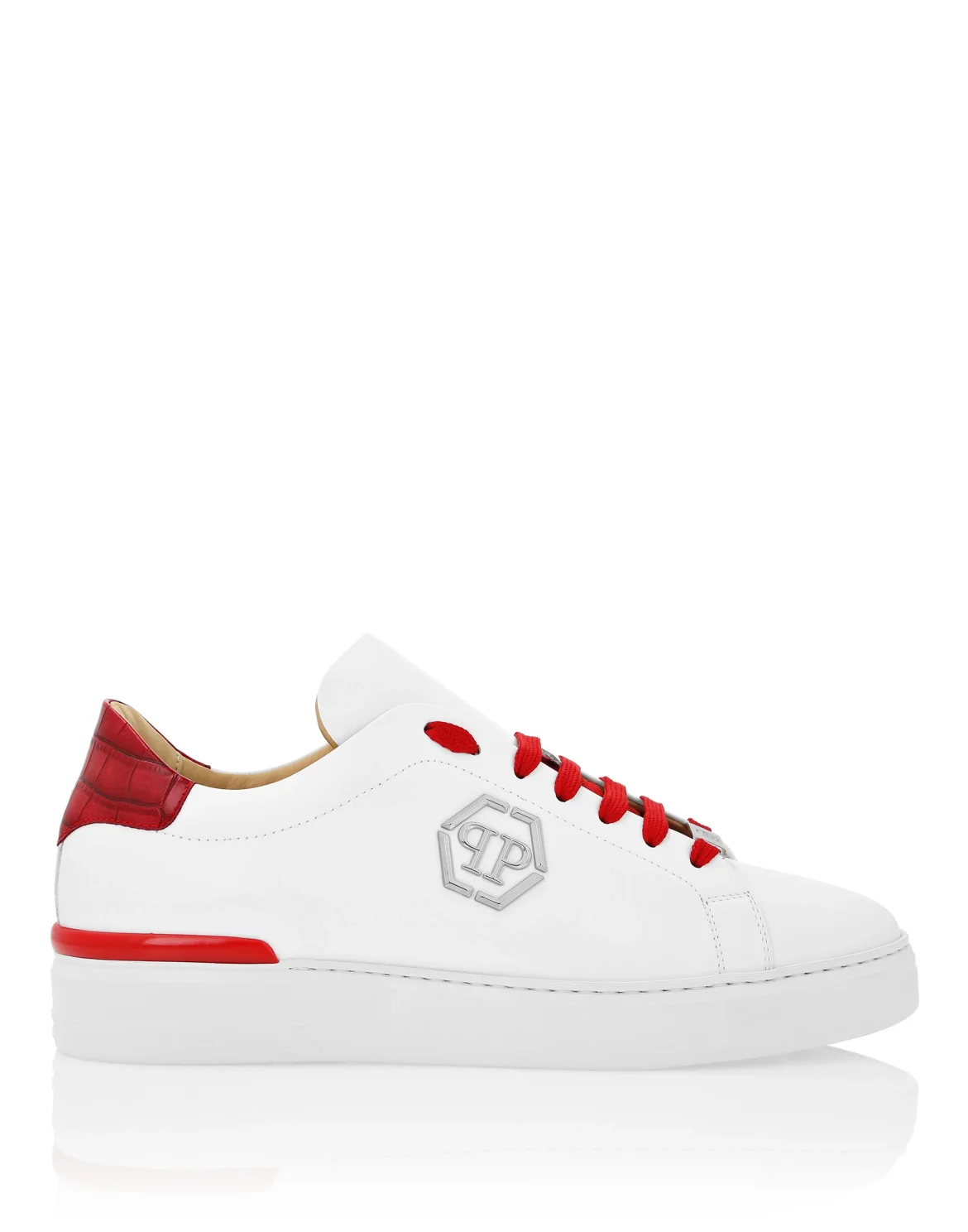 Lo-Top Sneakers Crocco Print Insert Hexagon, цвет: Белый